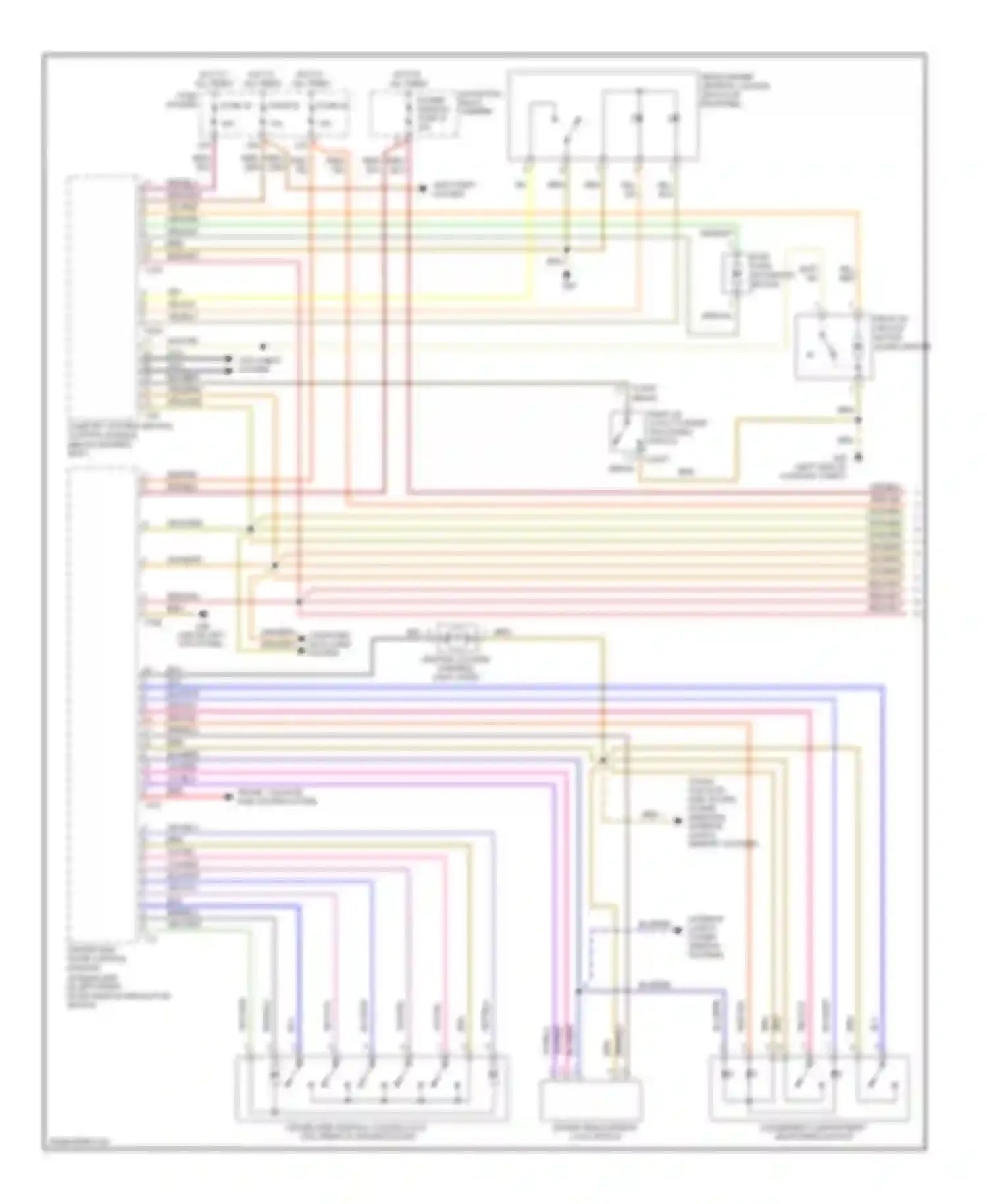 Wiring diagram rear lid lock cylinder unlocking switch for Audi A4 B7 (2004-2009)