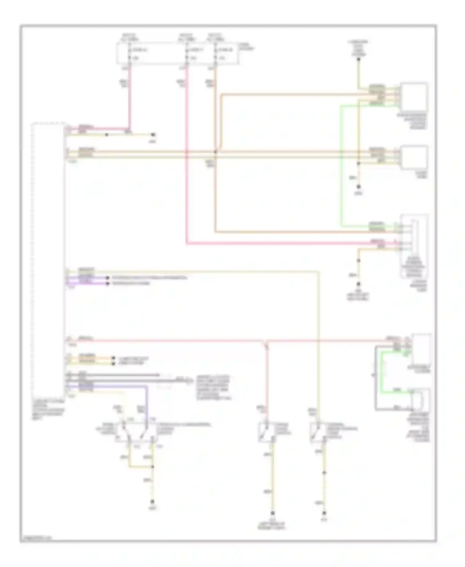Wiring diagram front hood switch for Audi A4 B7 (2004-2009)