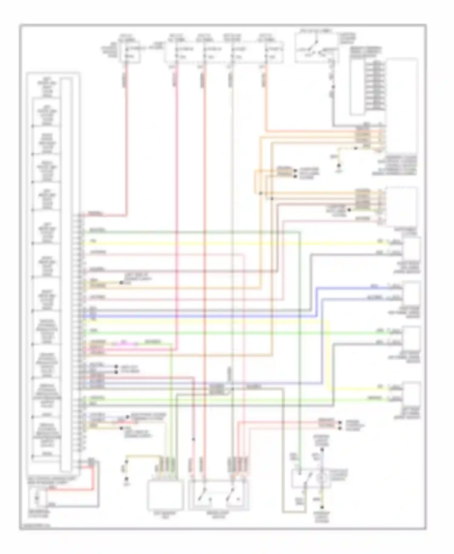 Wiring diagram power windows system for Audi A4 B7 (2004-2009)
