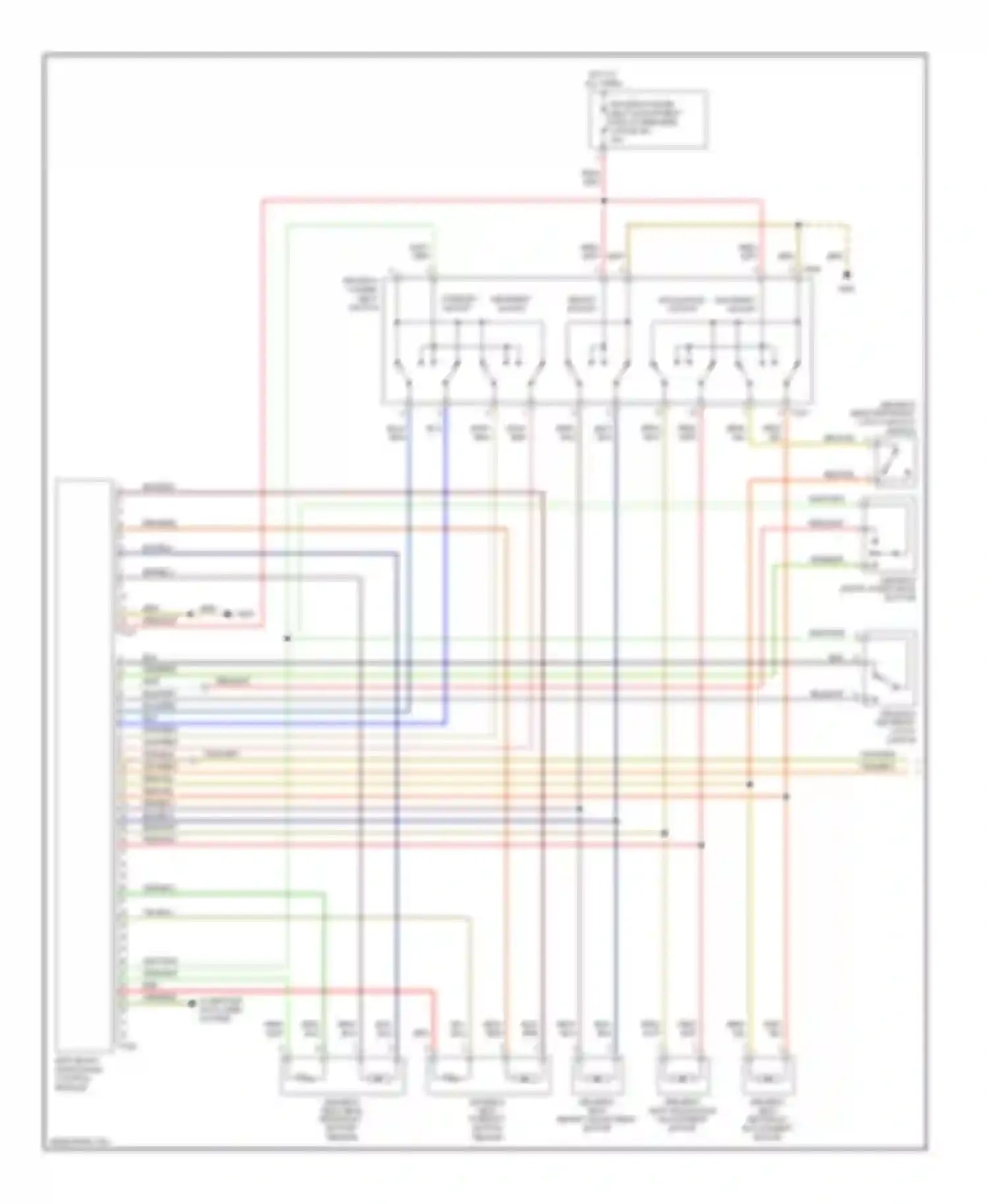 Wiring diagram backrest adjust for Audi A4 B7 (2004-2009)