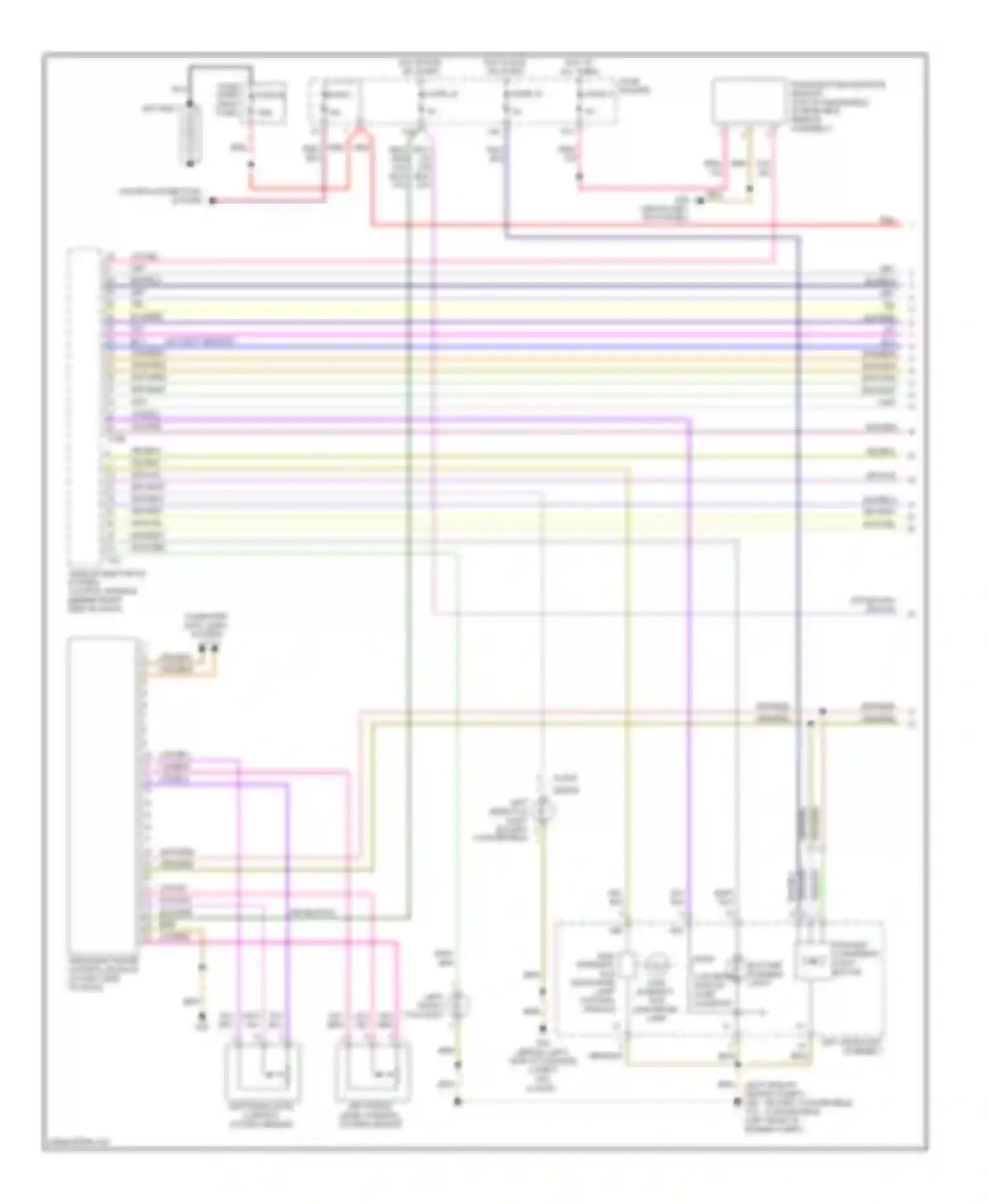 Wiring diagram vehicle electrical system control module for Audi A4 B7 (2004-2009)