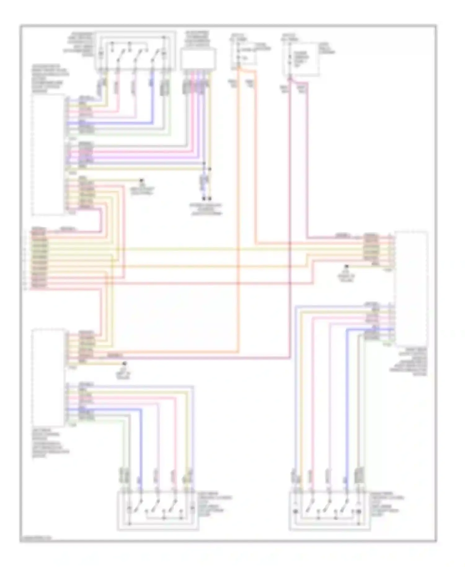 Wiring diagram 9-pin relay carrier for Audi A4 B7 (2004-2009)