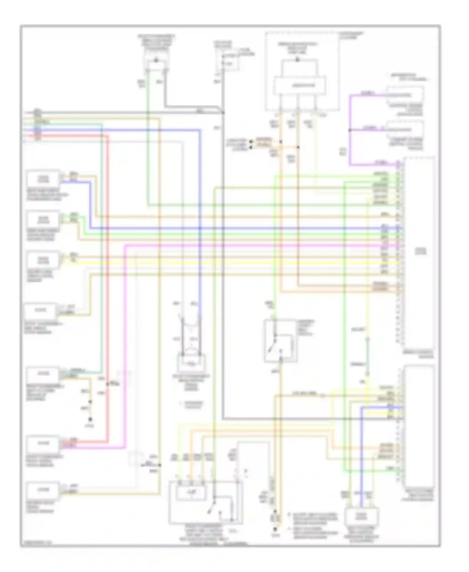 Wiring diagram airbag control module for Audi A4 B7 (2004-2009)
