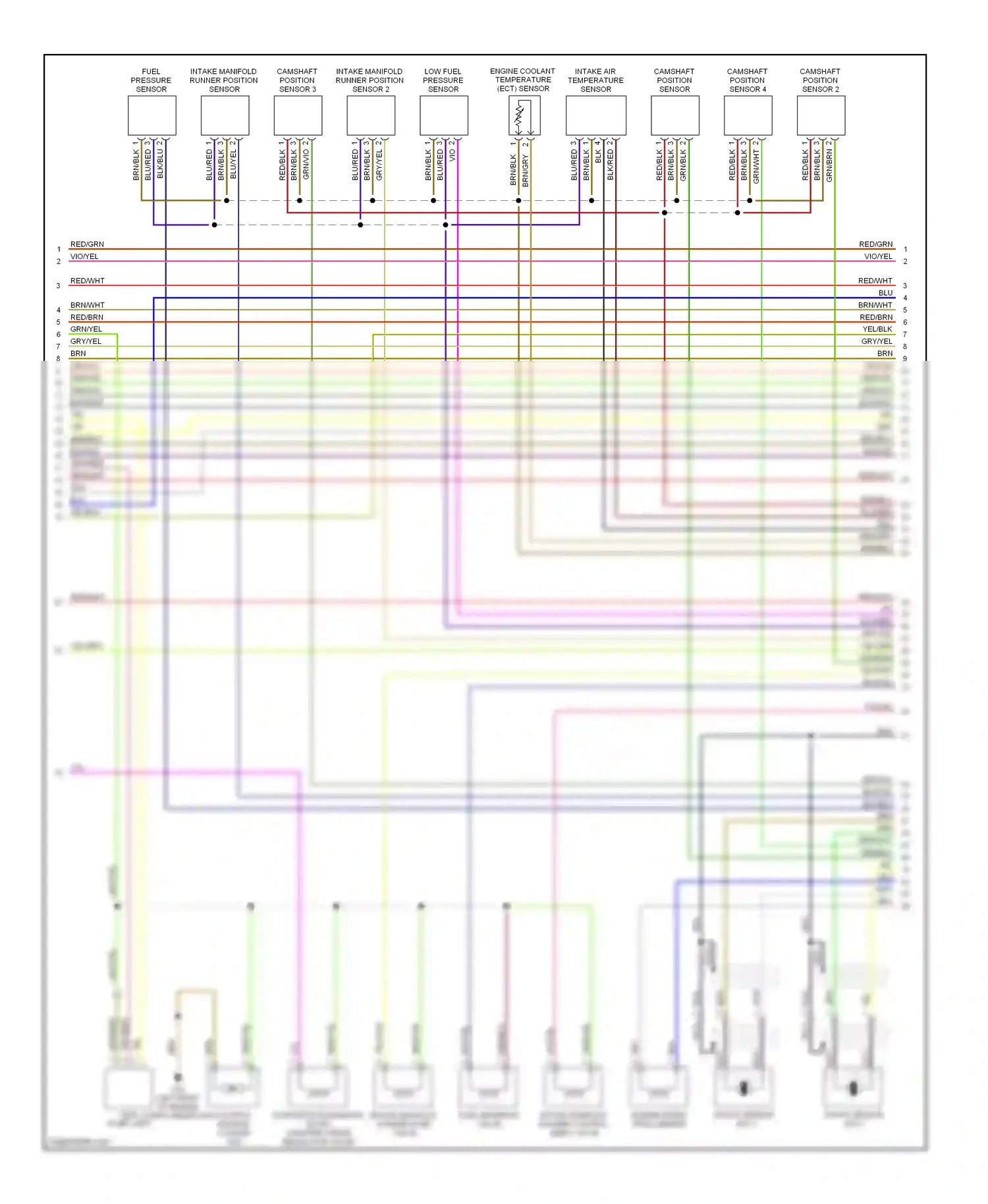 Audi A4 B7 (2004-2009) knock sensor (ks) 2 wiring diagram  (2 of 2)
