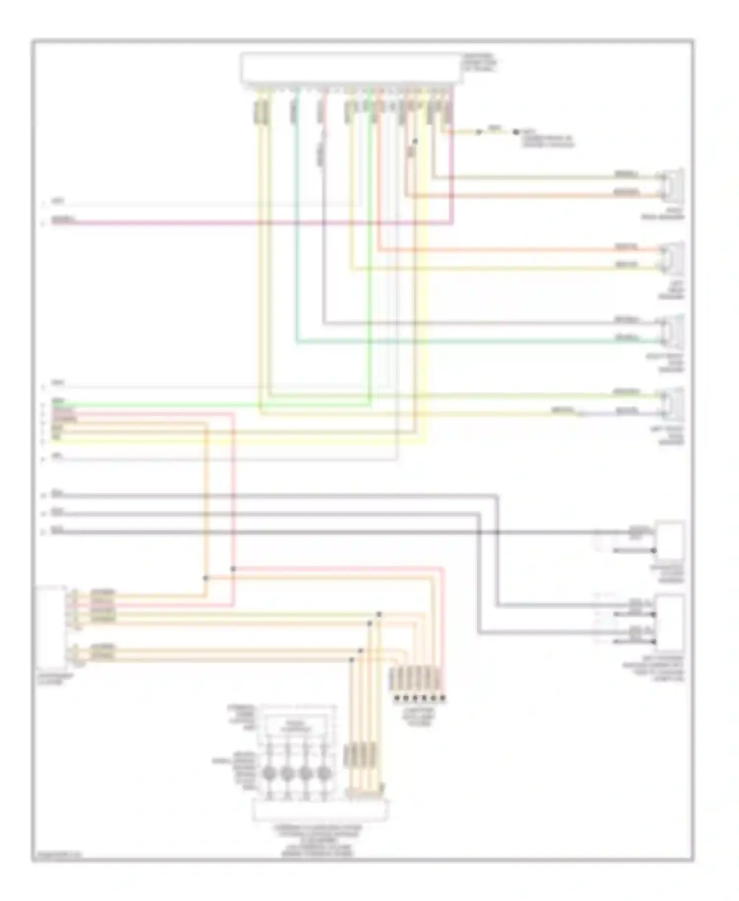 Wiring diagram left front bass speaker for Audi A4 B7 (2004-2009) (1 of 7)