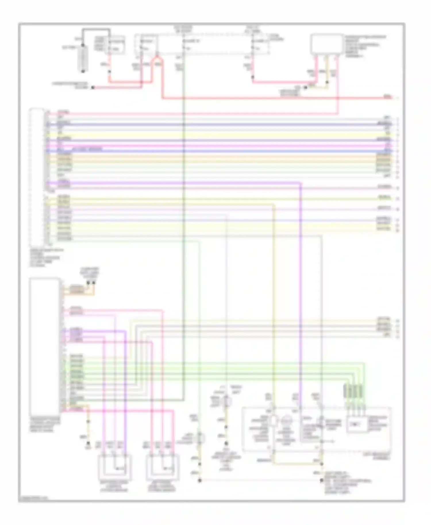 Wiring diagram left headlight assembly for Audi A4 B7 (2004-2009) (5 of 7)