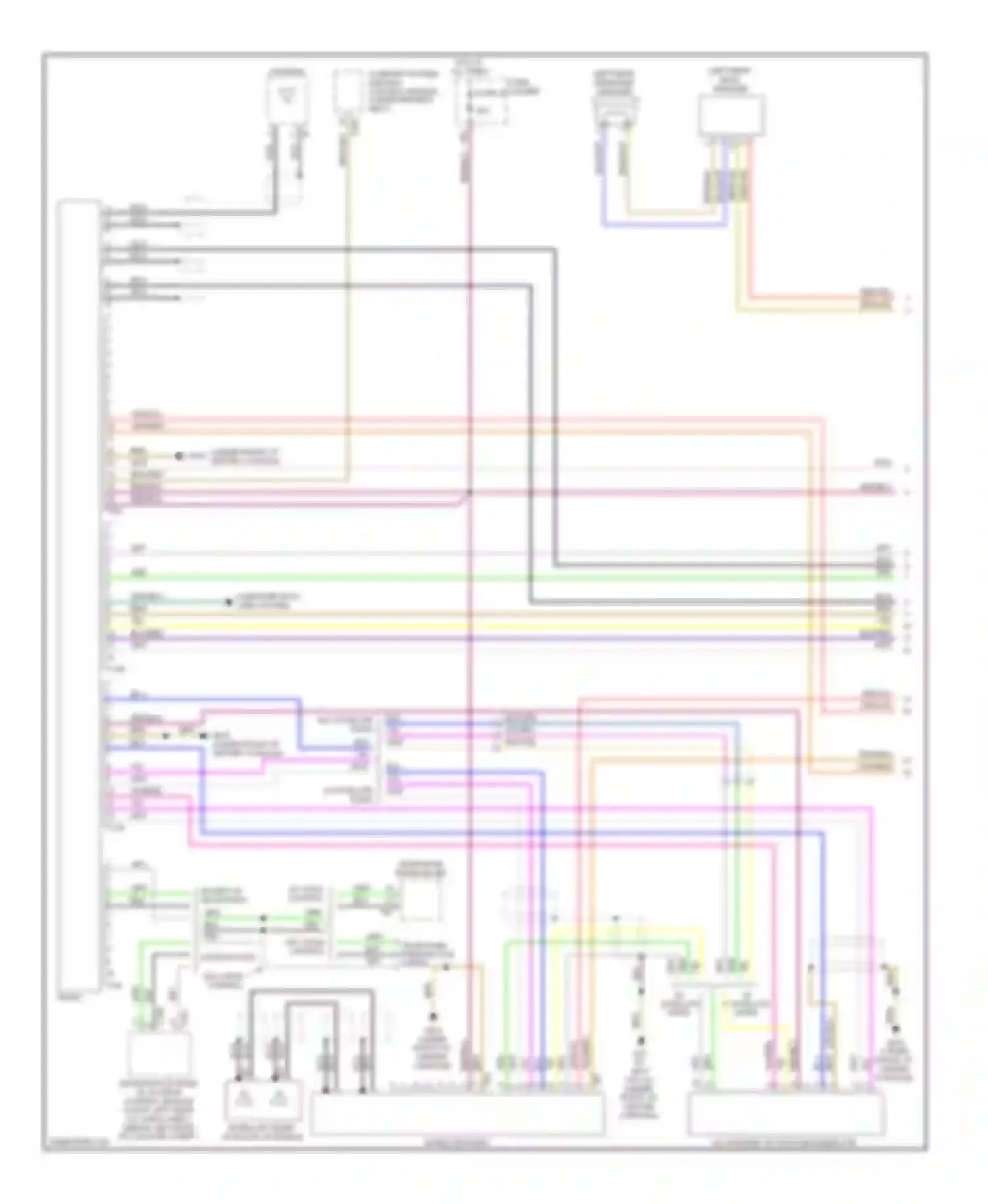 Wiring diagram left rear midrange speaker for Audi A4 B7 (2004-2009) (4 of 4)