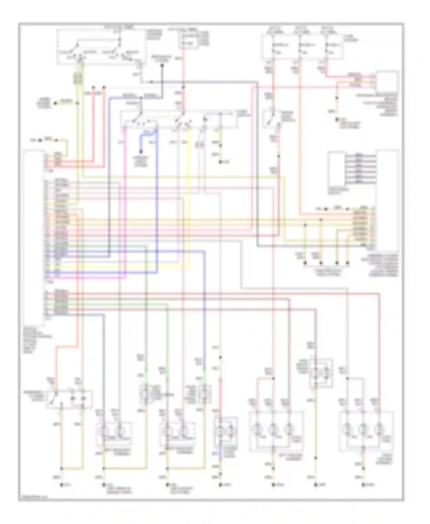 Wiring diagram left side turn signal light for Audi A4 B7 (2004-2009) (2 of 3)