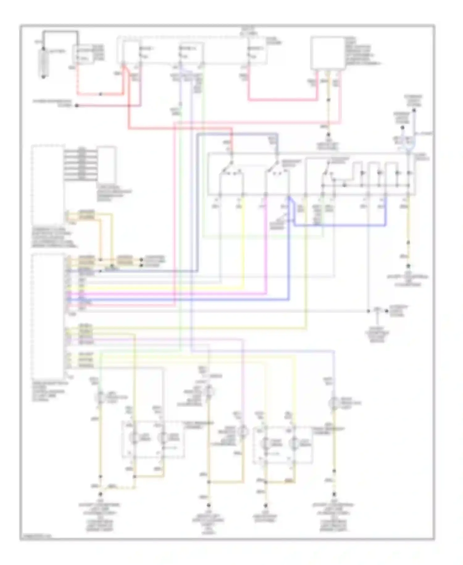 Wiring diagram vehicle electrical system control module for Audi A4 B7 (2004-2009)