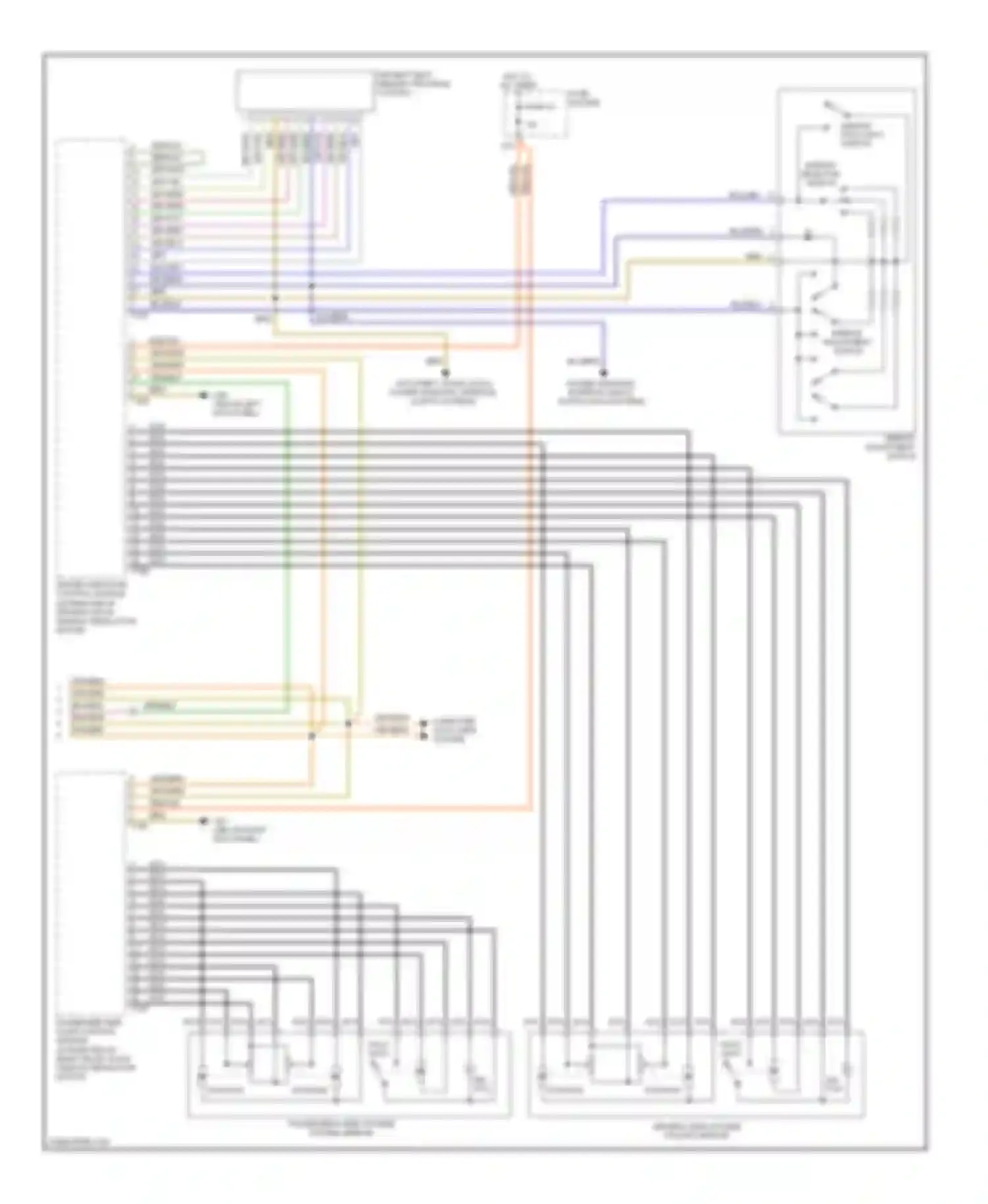 Wiring diagram mirror adjustment switch for Audi A4 B7 (2004-2009) (3 of 6)