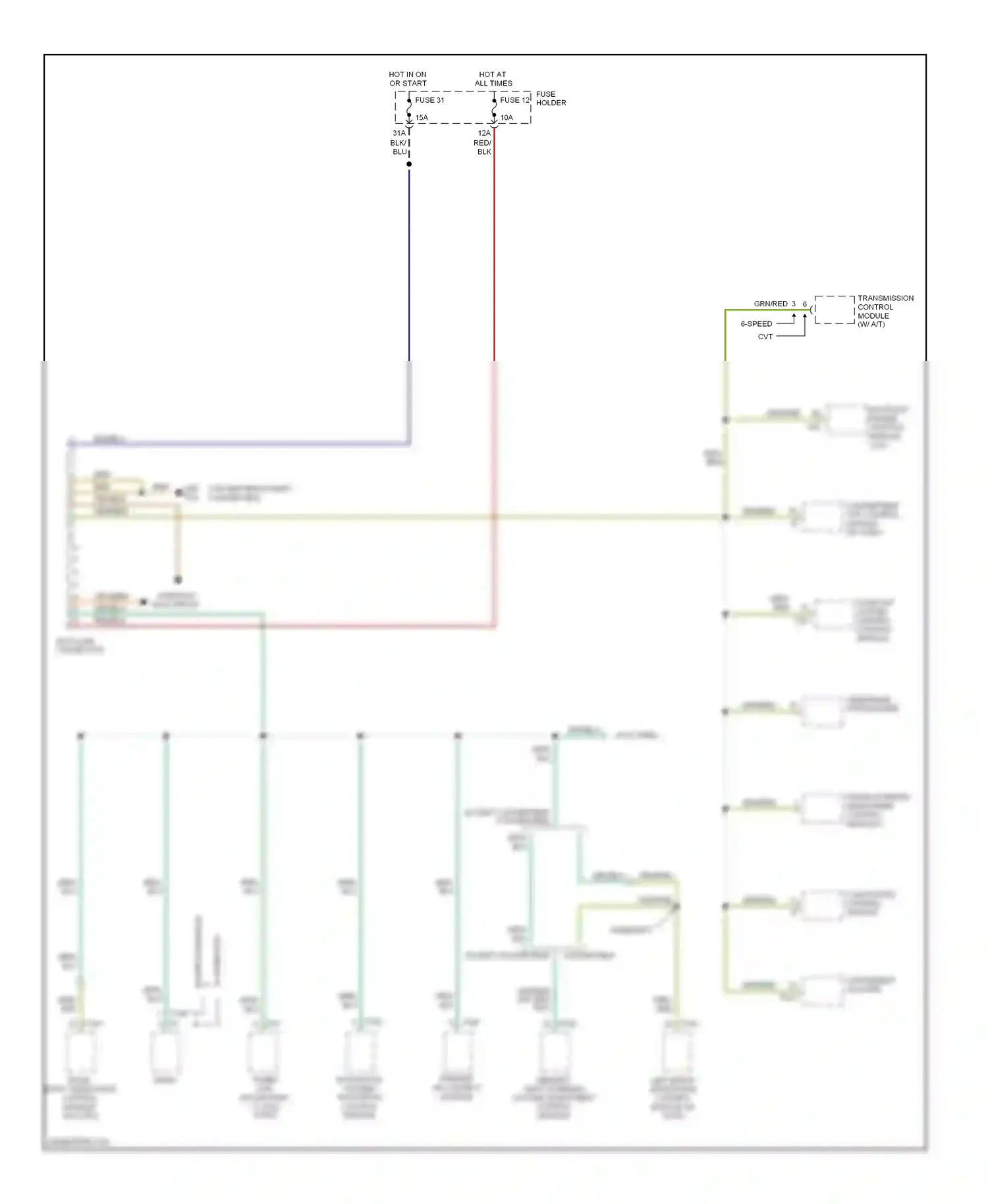 Audi A4 B7 (2004-2009) motronic engine control module (2.0l) wiring diagram  (1 of 1)