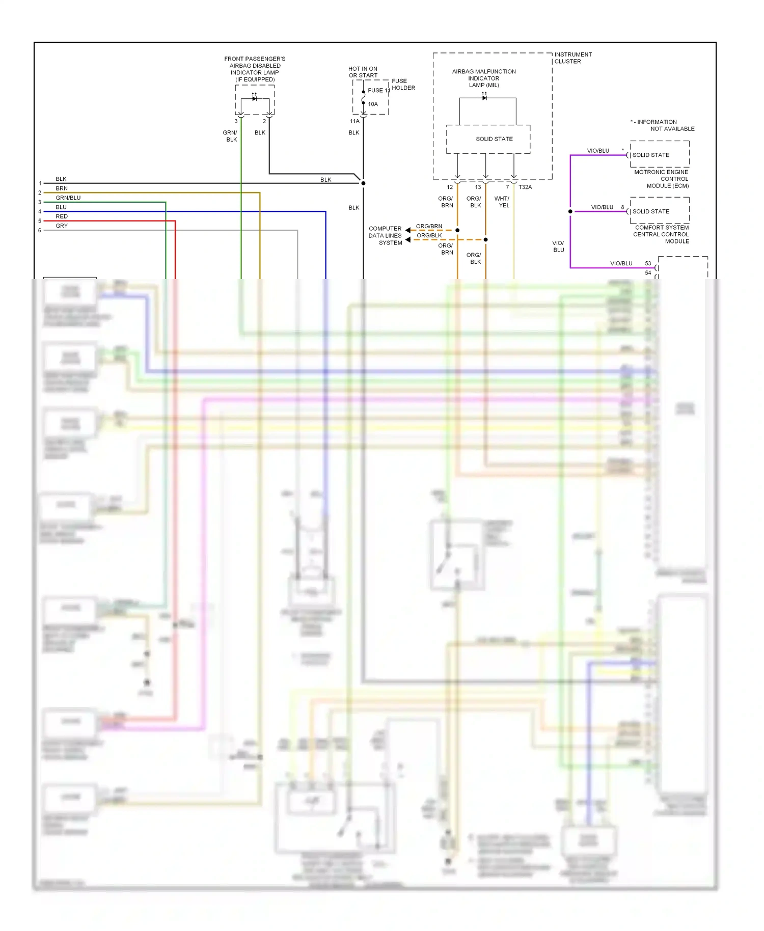 Audi A4 B7 (2004-2009) motronic engine control module (ecm) wiring diagram  (4 of 5)