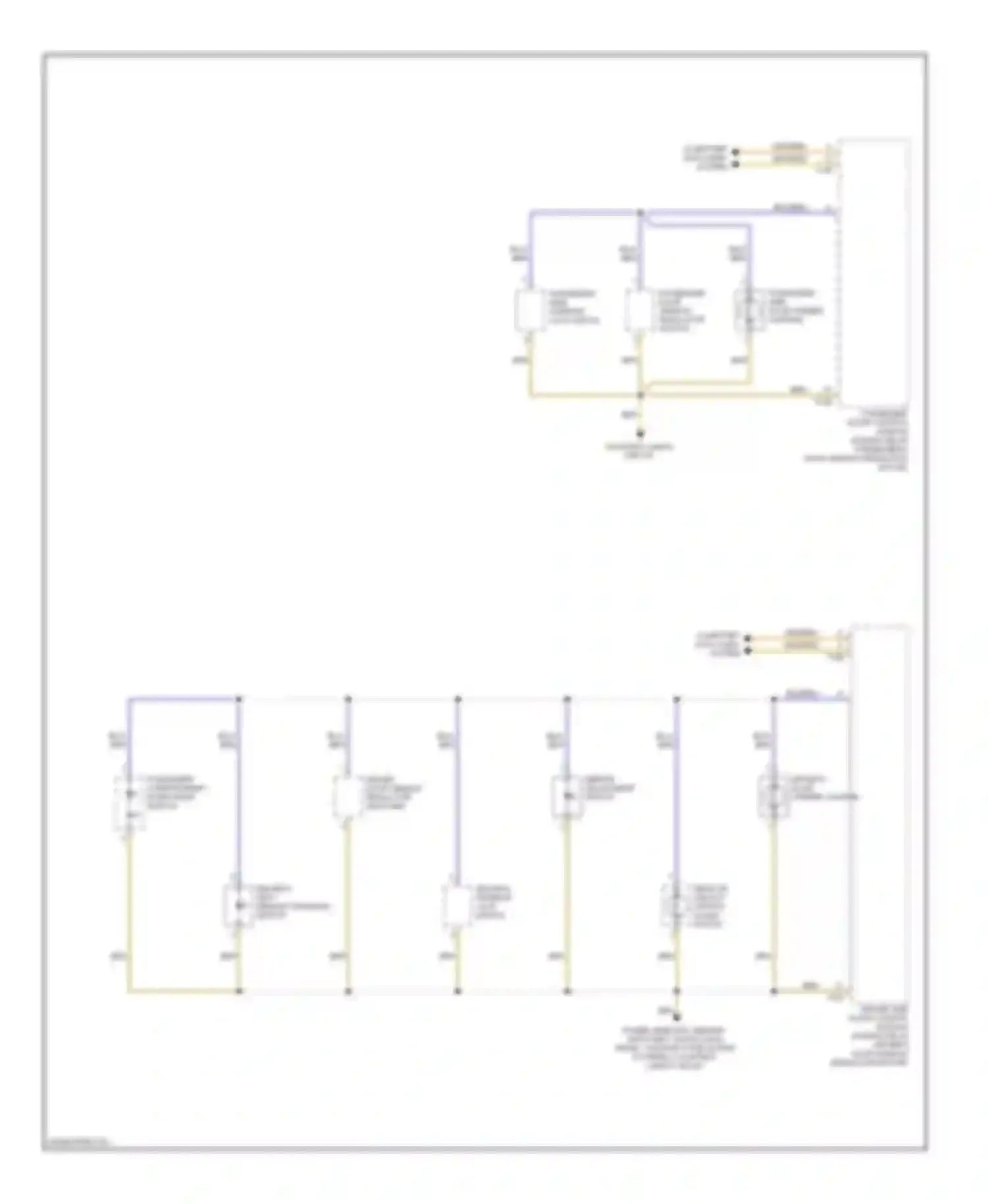 Wiring diagram passenger door window regulator switch for Audi A4 B7 (2004-2009) (1 of 4)