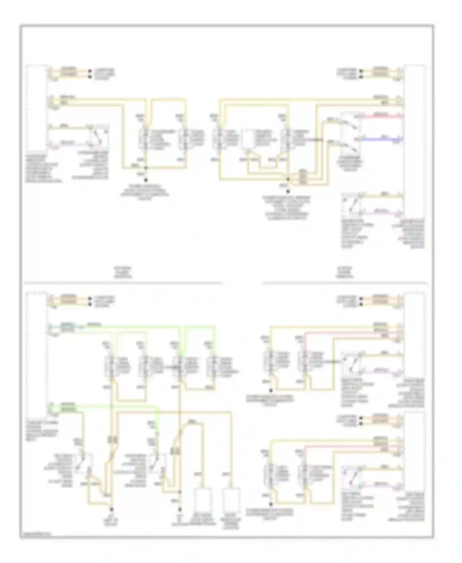 Wiring diagram right rear door opener lighting for Audi A4 B7 (2004-2009) (1 of 1)
