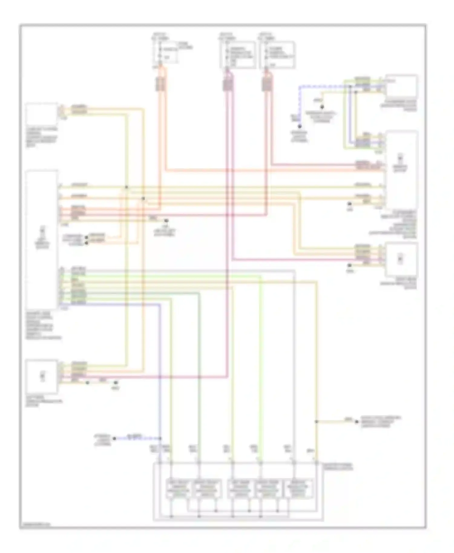 Wiring diagram right rear window regulator switch for Audi A4 B7 (2004-2009) (1 of 2)