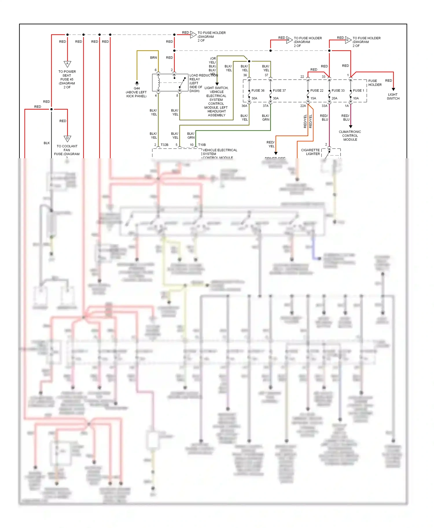 Audi A4 B7 (2004-2009) socket wiring diagram  (3 of 5)