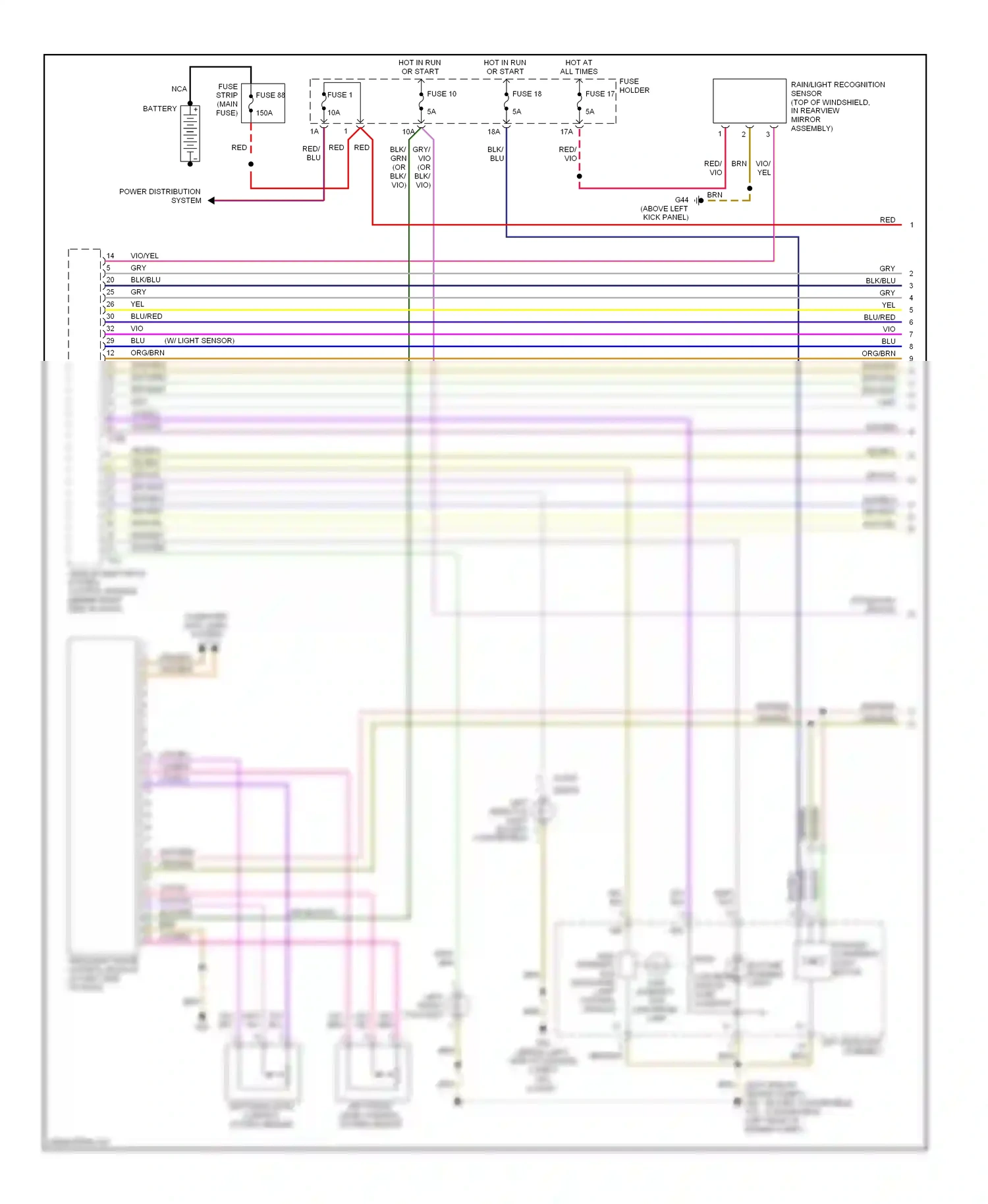 Audi A4 B7 (2004-2009) vio/grn wiring diagram  (2 of 13)