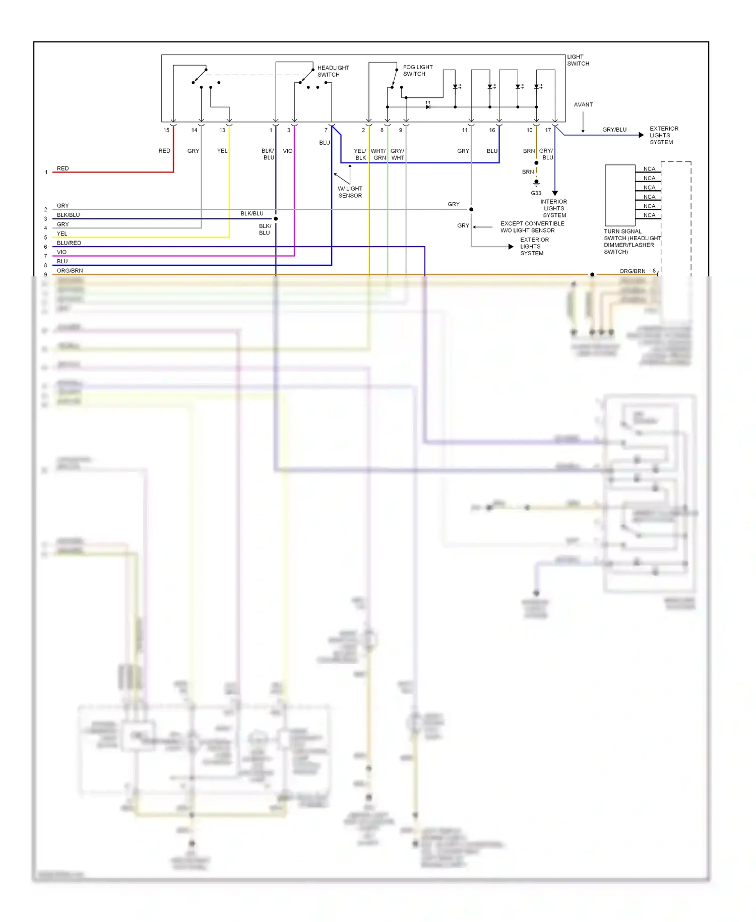 Audi A4 B7 (2004-2009) vio/grn wiring diagram  (3 of 13)