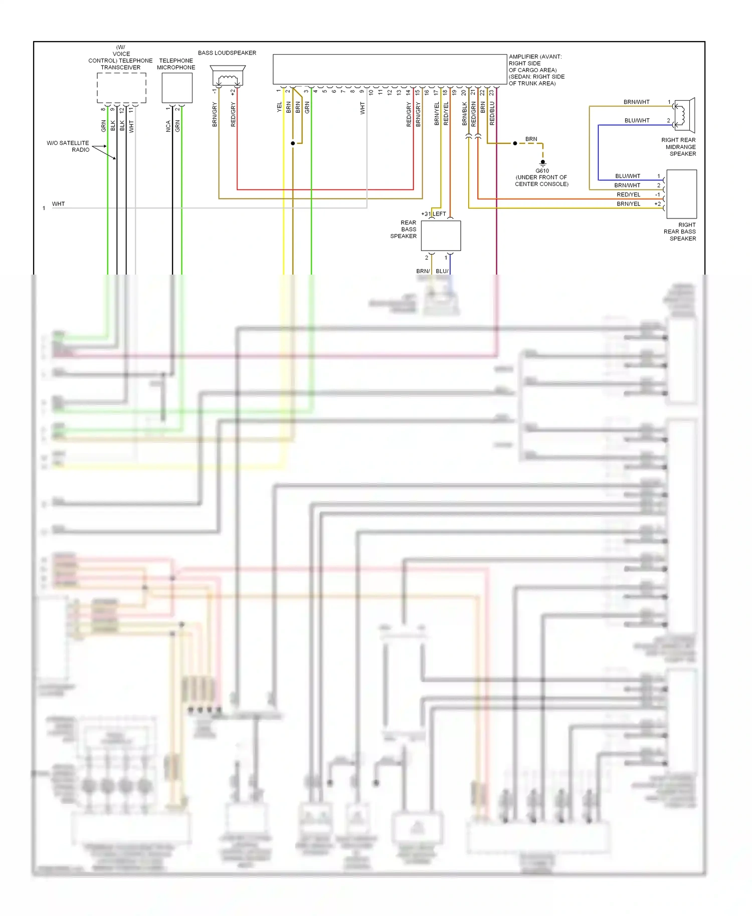 Audi A4 B7 (2004-2009) w/o tv wiring diagram  (1 of 2)