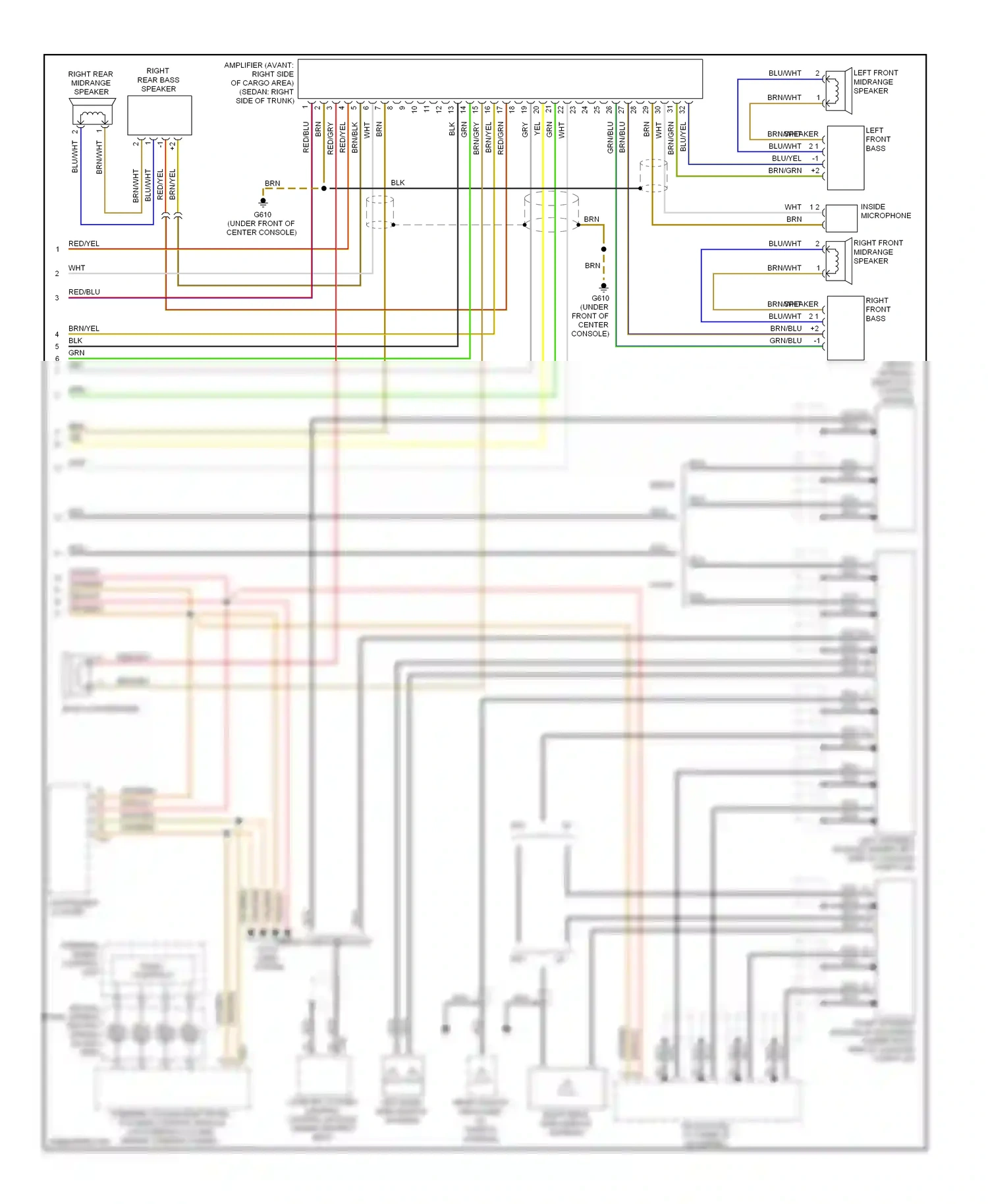 Audi A4 B7 (2004-2009) w/o tv wiring diagram  (2 of 2)