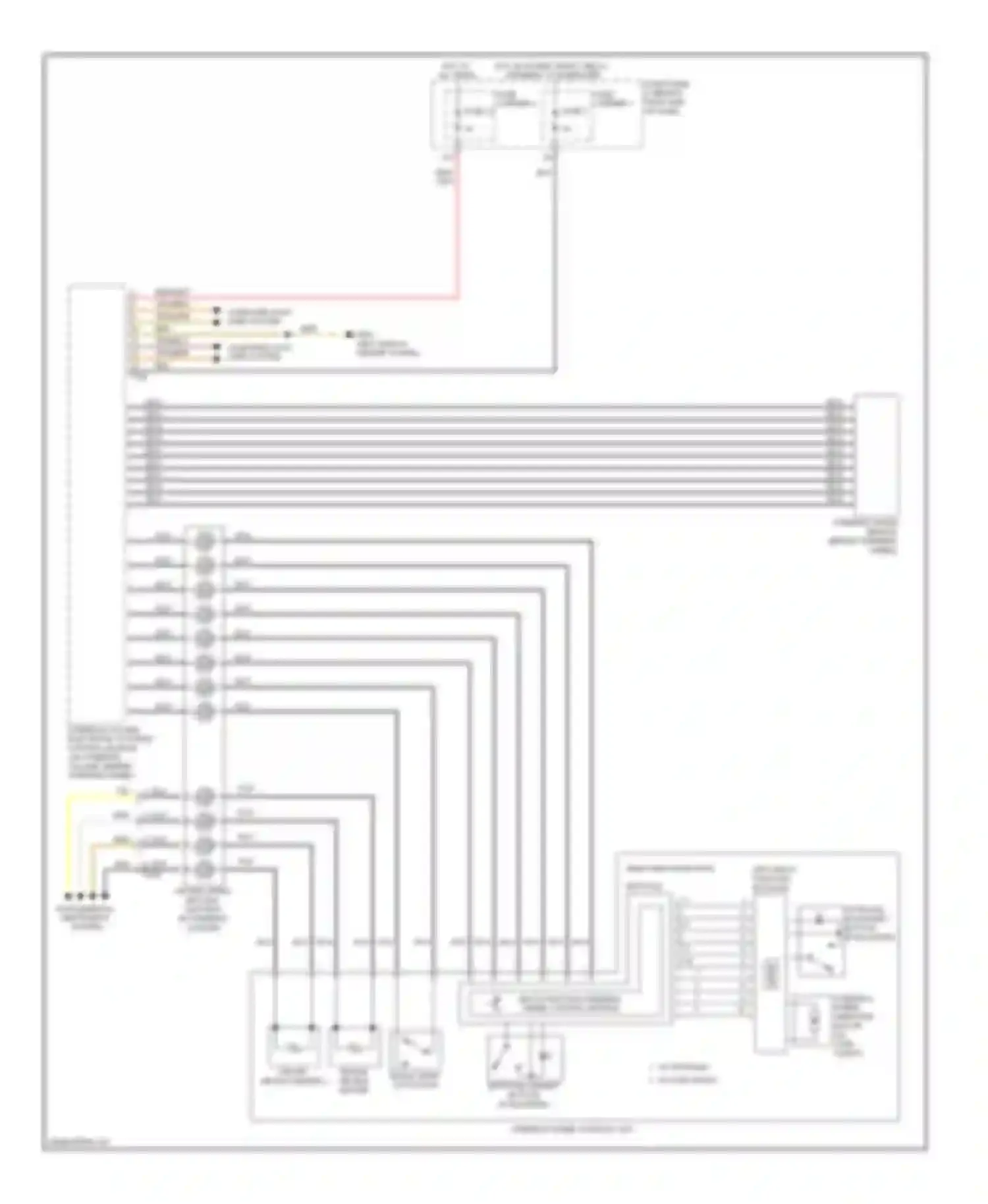 A4 Audi B8 facelift (2011-2015): Steering column electronic systems control module circuit