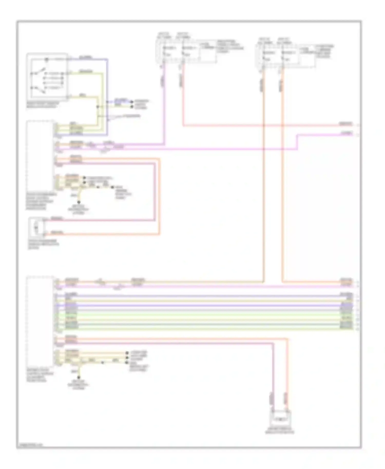 A4 Audi B8 facelift (2011-2015): Power windows circuit (1 of 2)