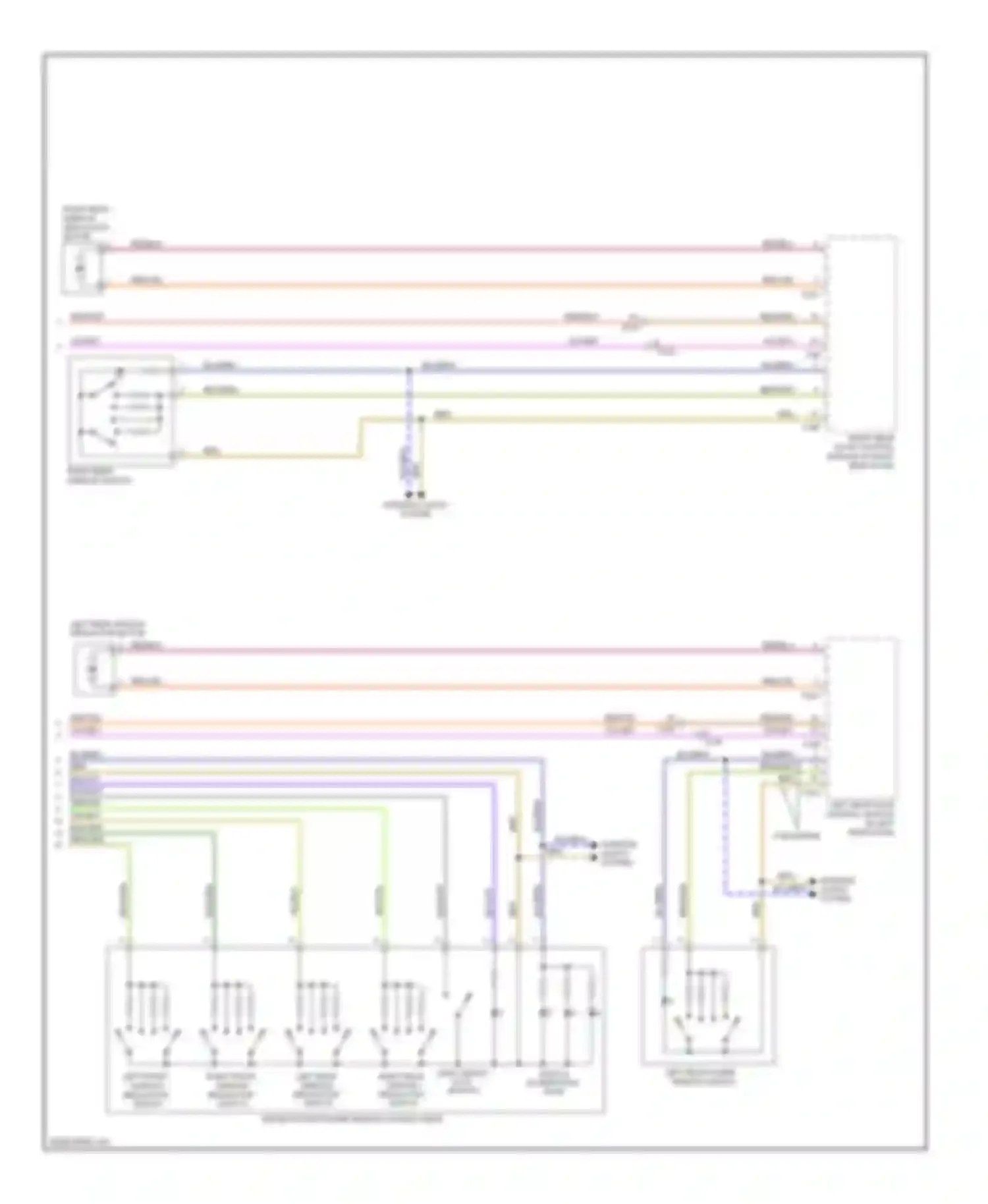 A4 Audi B8 facelift (2011-2015): Power windows circuit (2 of 2)