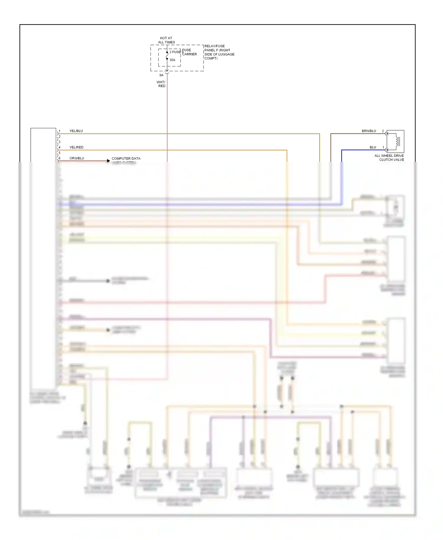 Audi A4 B8 facelift (2011-2015) abs control module (left side of engine compt) wiring diagram  (2 of 4)