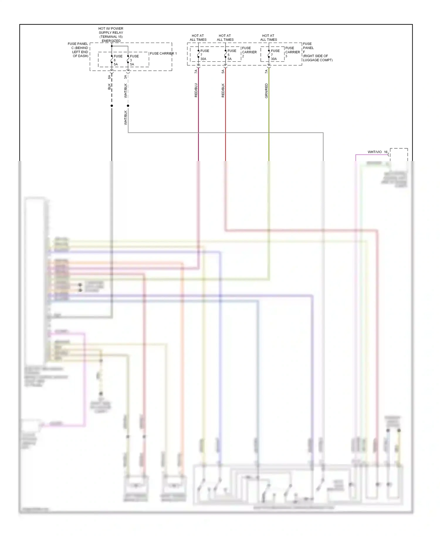 Audi A4 B8 facelift (2011-2015) abs control module (left side of engine compt) wiring diagram  (4 of 4)