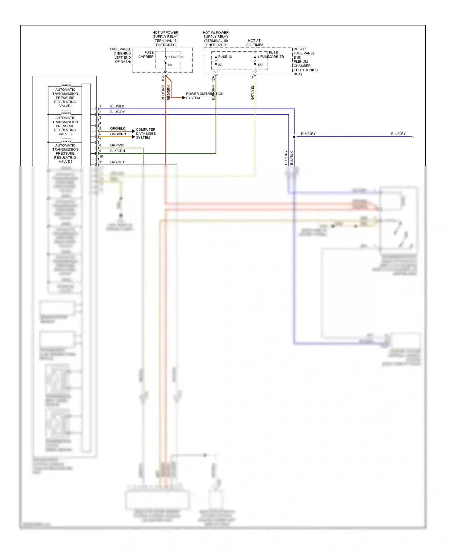 Wiring diagram automatic transmission pressure regulating valve 3 for Audi A4 B8 facelift (2011-2015) (1 of 1)
