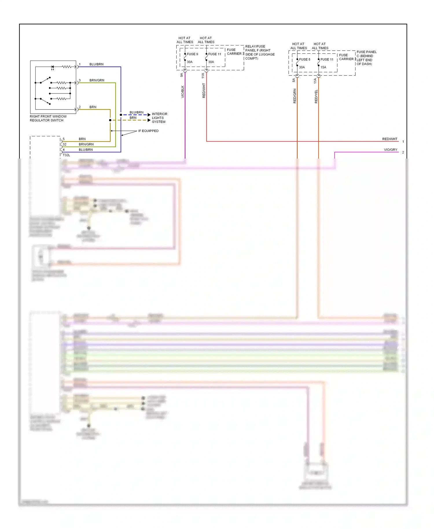 Audi A4 B8 facelift (2011-2015) (behind left kick panel) wiring diagram  (37 of 46)