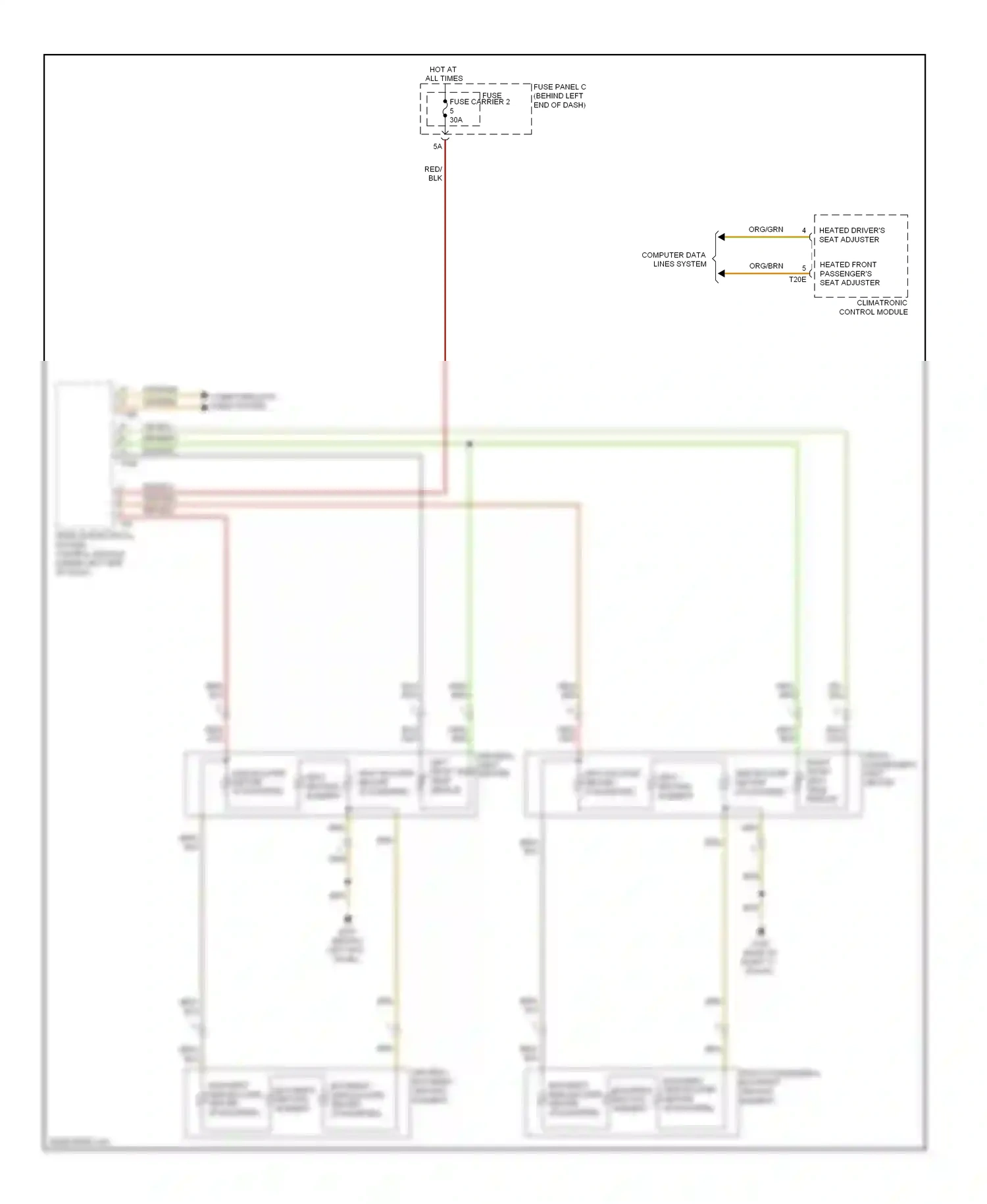 Audi A4 B8 facelift (2011-2015) (behind left kick panel) wiring diagram  (31 of 46)