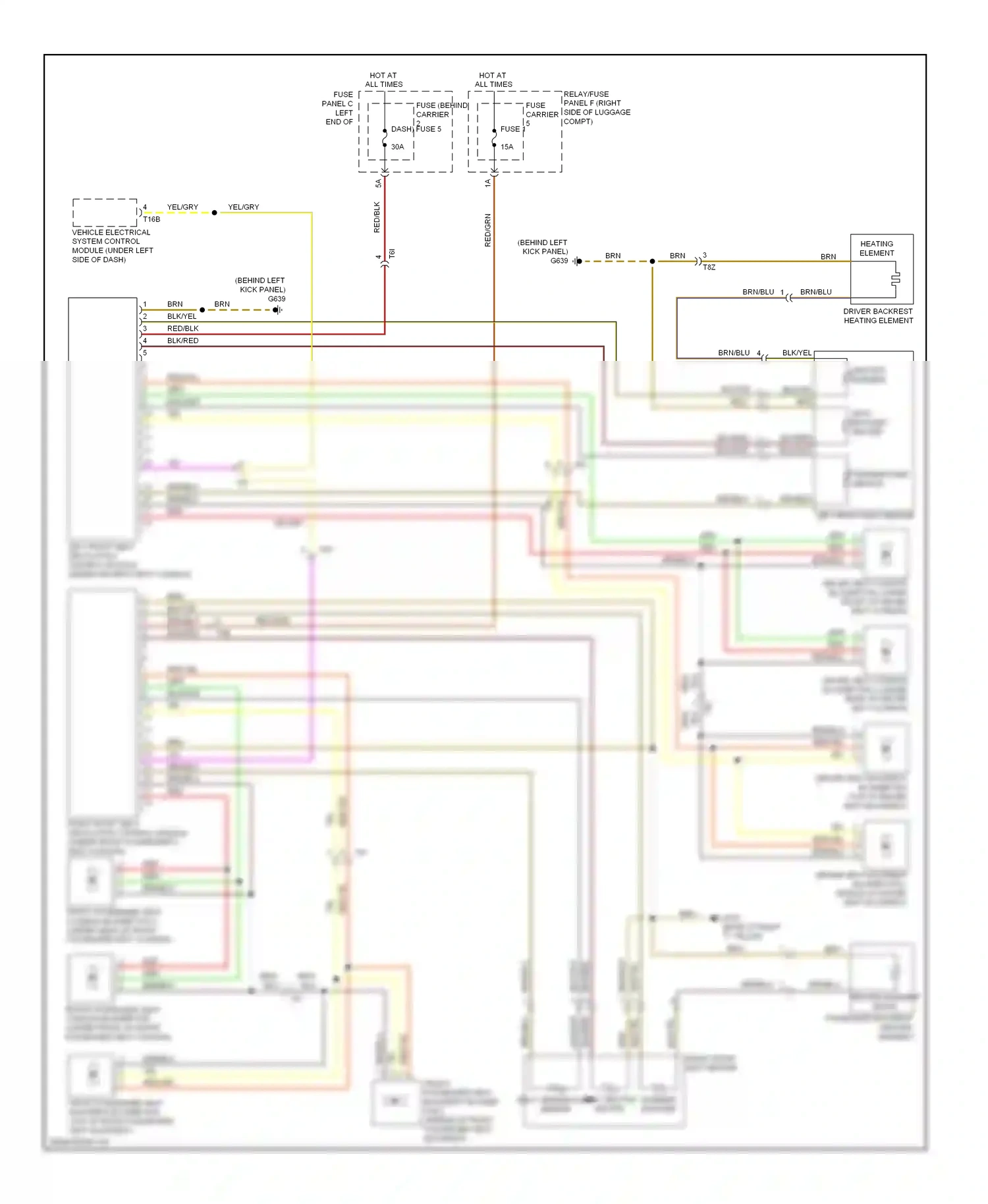 Audi A4 B8 facelift (2011-2015) (behind left kick panel) wiring diagram  (23 of 46)