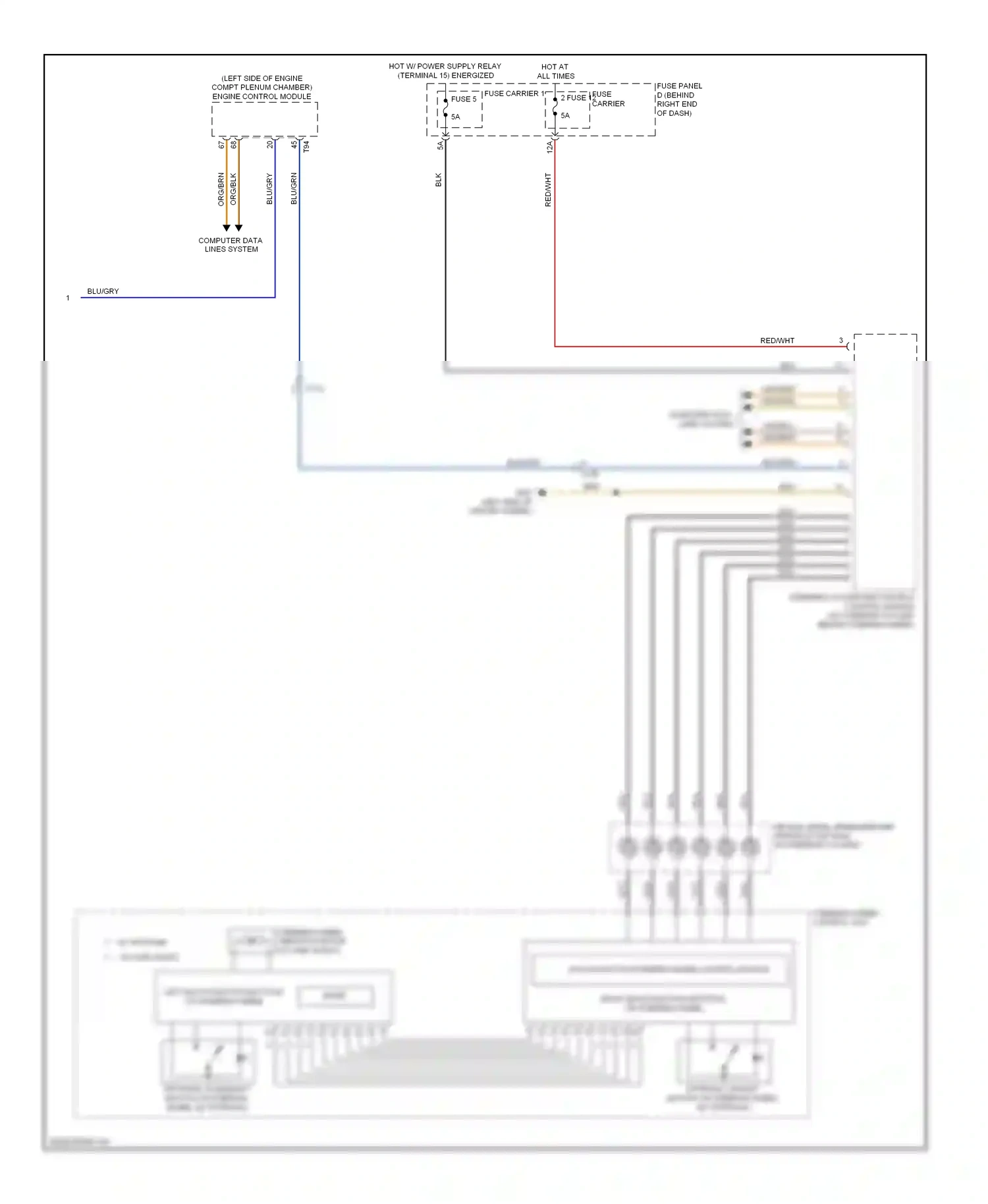 Wiring diagram behind steering wheel) for Audi A4 B8 facelift (2011-2015) (1 of 2)