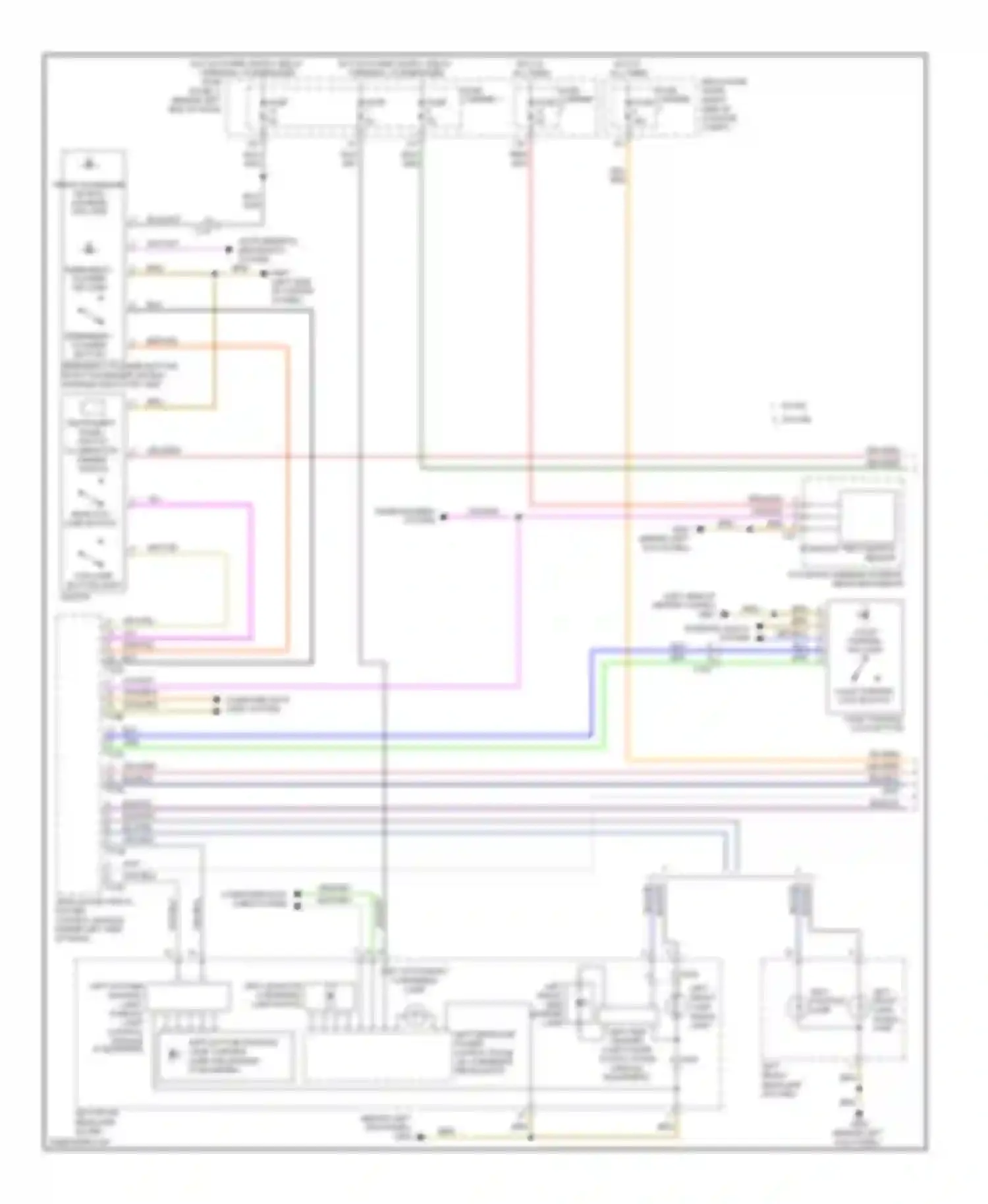 Wiring diagram left front turn signal lamp for Audi A4 B8 facelift (2011-2015)