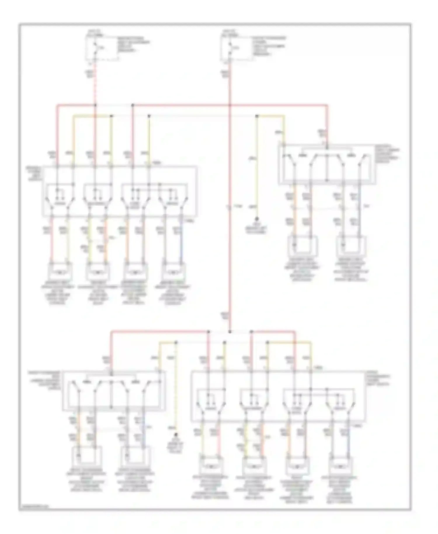 Wiring diagram front passenger's power seat switch for Audi A4 B8 facelift (2011-2015)