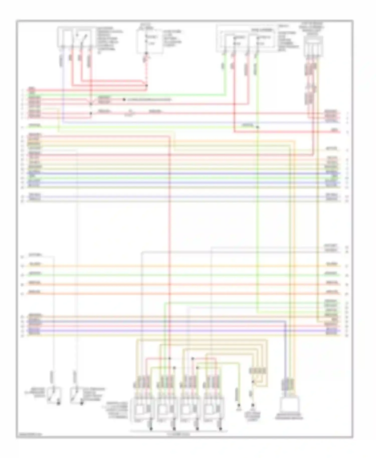 Wiring diagram most data bus circuit for Audi A4 B8 facelift (2011-2015)