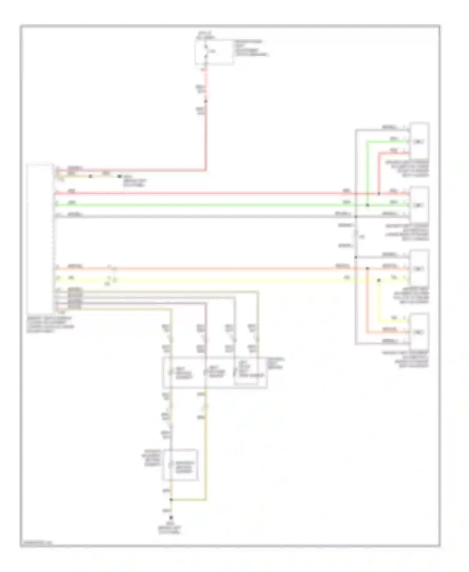 Wiring diagram left front seat temp sensor for Audi A4 B8 facelift (2011-2015)