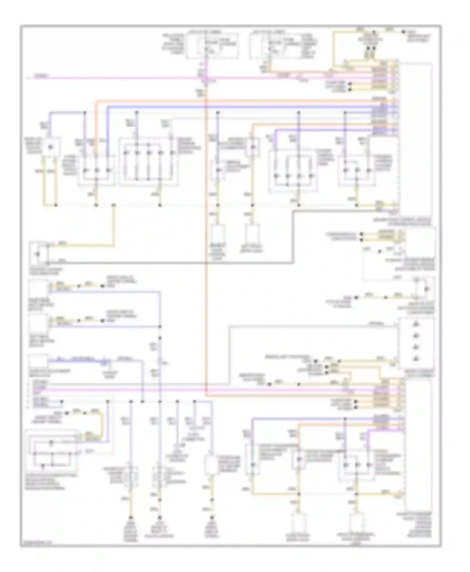 Wiring diagram front passenger door control module (in front for Audi A4 B8 facelift (2011-2015)