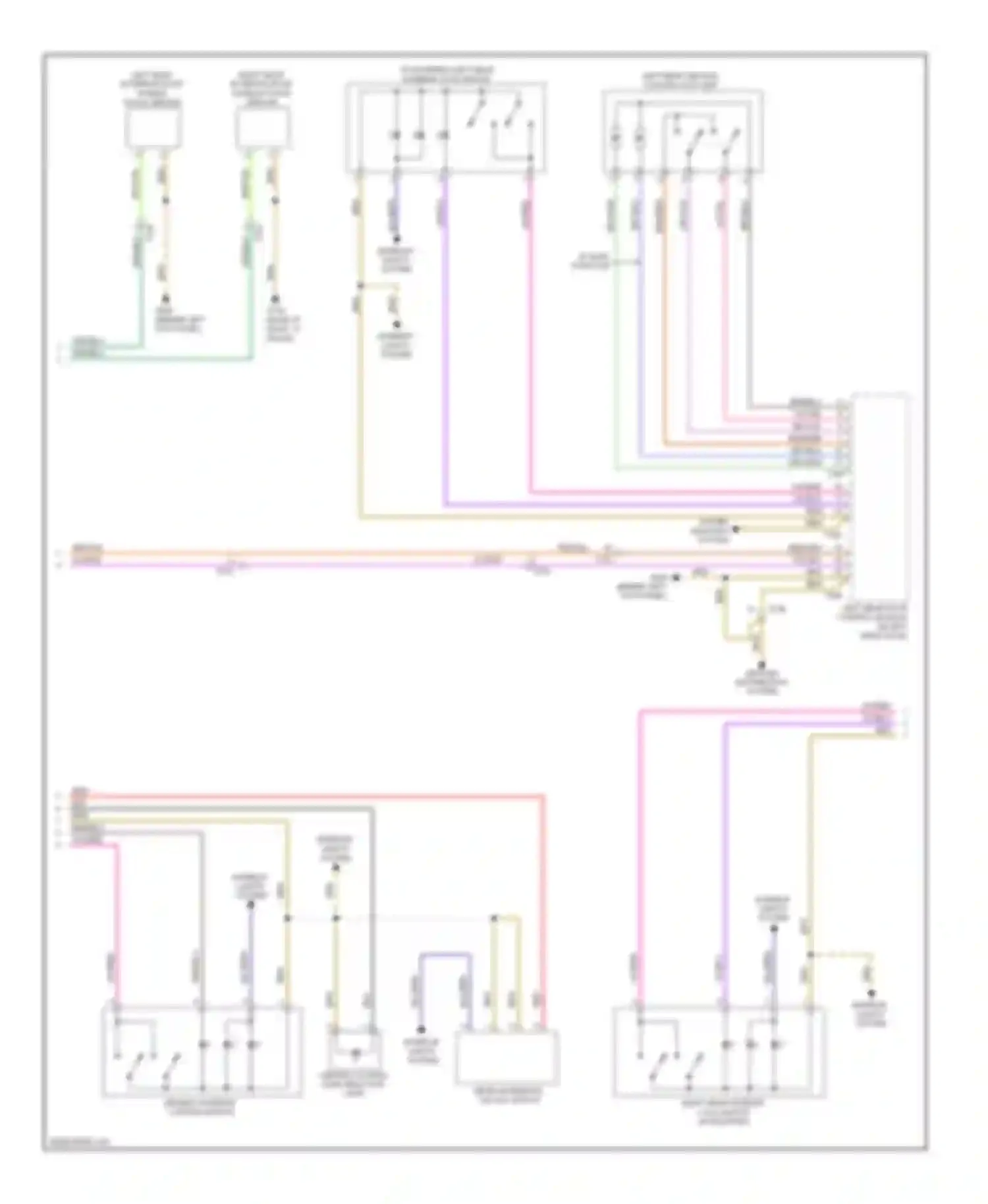 Wiring diagram central locking safe indicator lamp for Audi A4 B8 facelift (2011-2015)