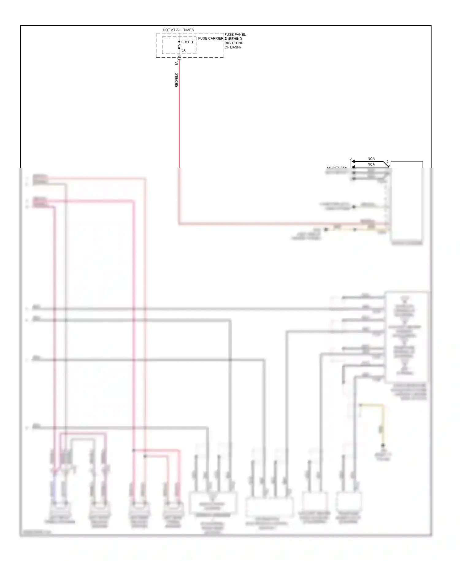 Wiring diagram information electronics control module 1 for Audi A4 B8 facelift (2011-2015) (5 of 11)