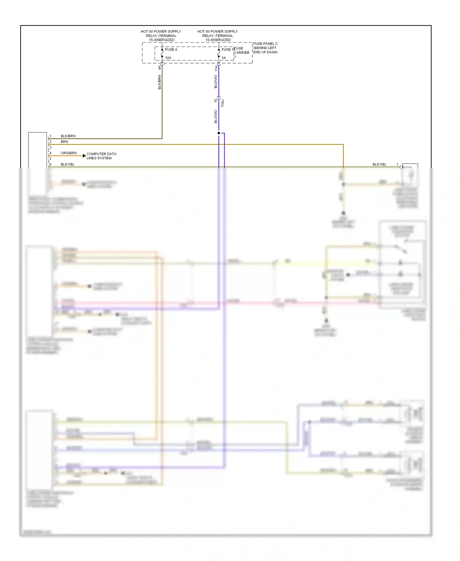 Wiring diagram lane change assistance button for Audi A4 B8 facelift (2011-2015) (1 of 1)