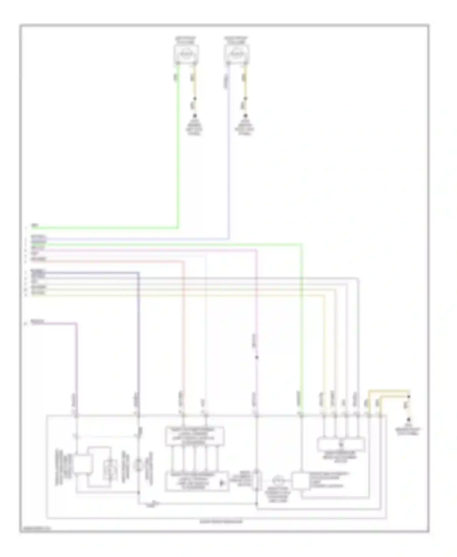 Wiring diagram left front fog lamp for Audi A4 B8 facelift (2011-2015)