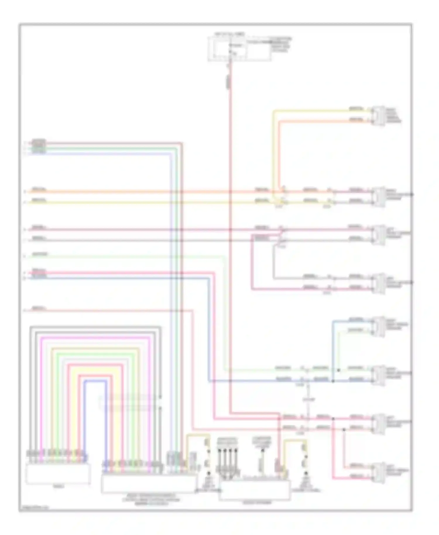 Wiring diagram left front treble speaker for Audi A4 B8 facelift (2011-2015) (4 of 9)