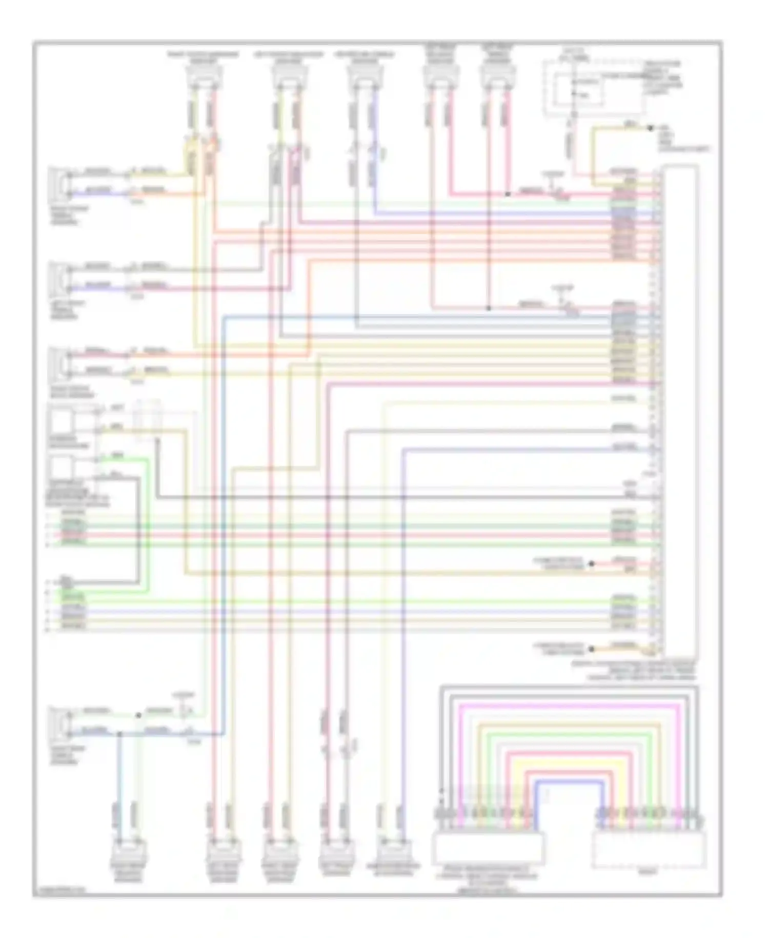 Wiring diagram right front midrange speaker for Audi A4 B8 facelift (2011-2015)
