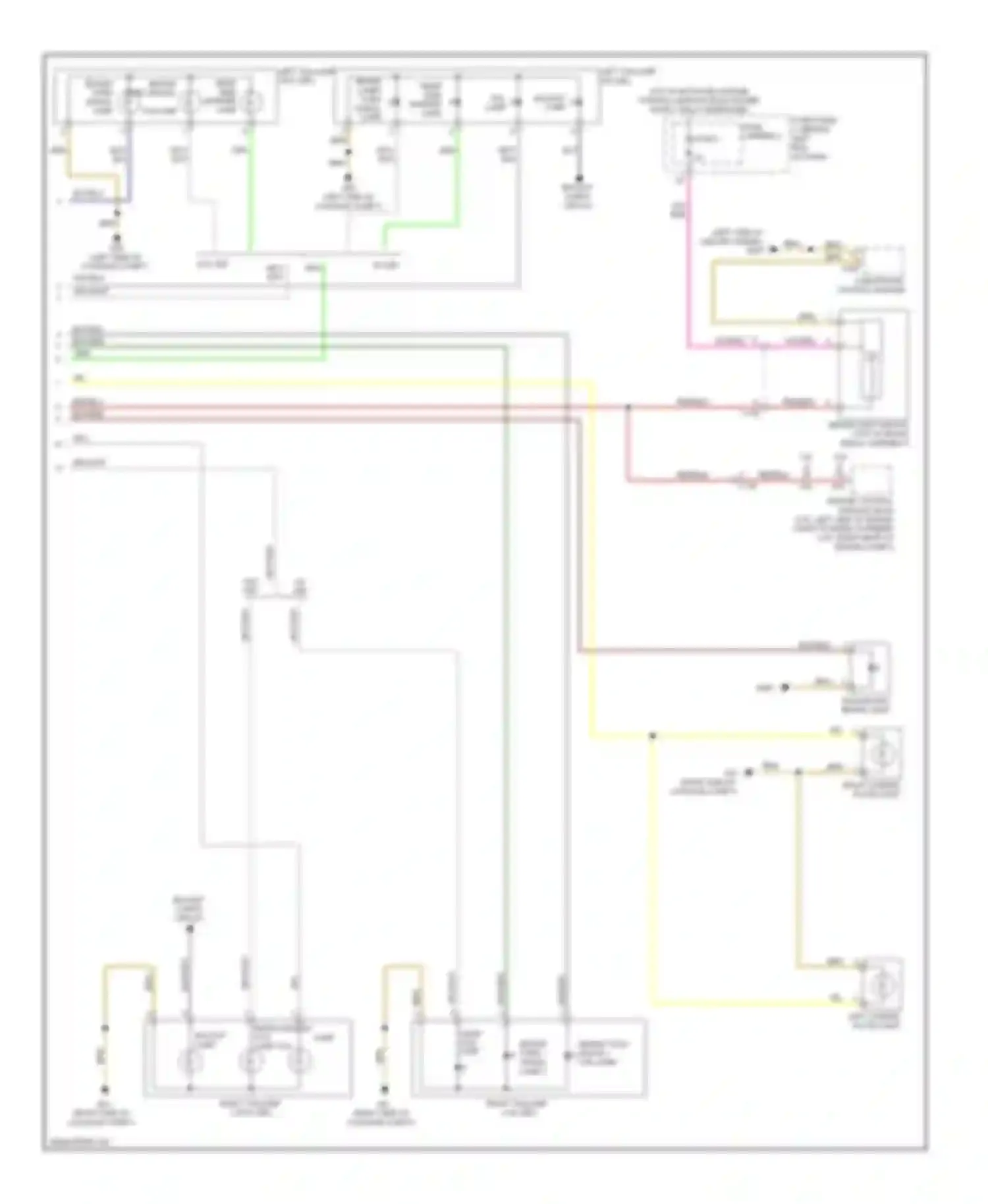 Wiring diagram backup lamp for Audi A4 B8 facelift (2011-2015)