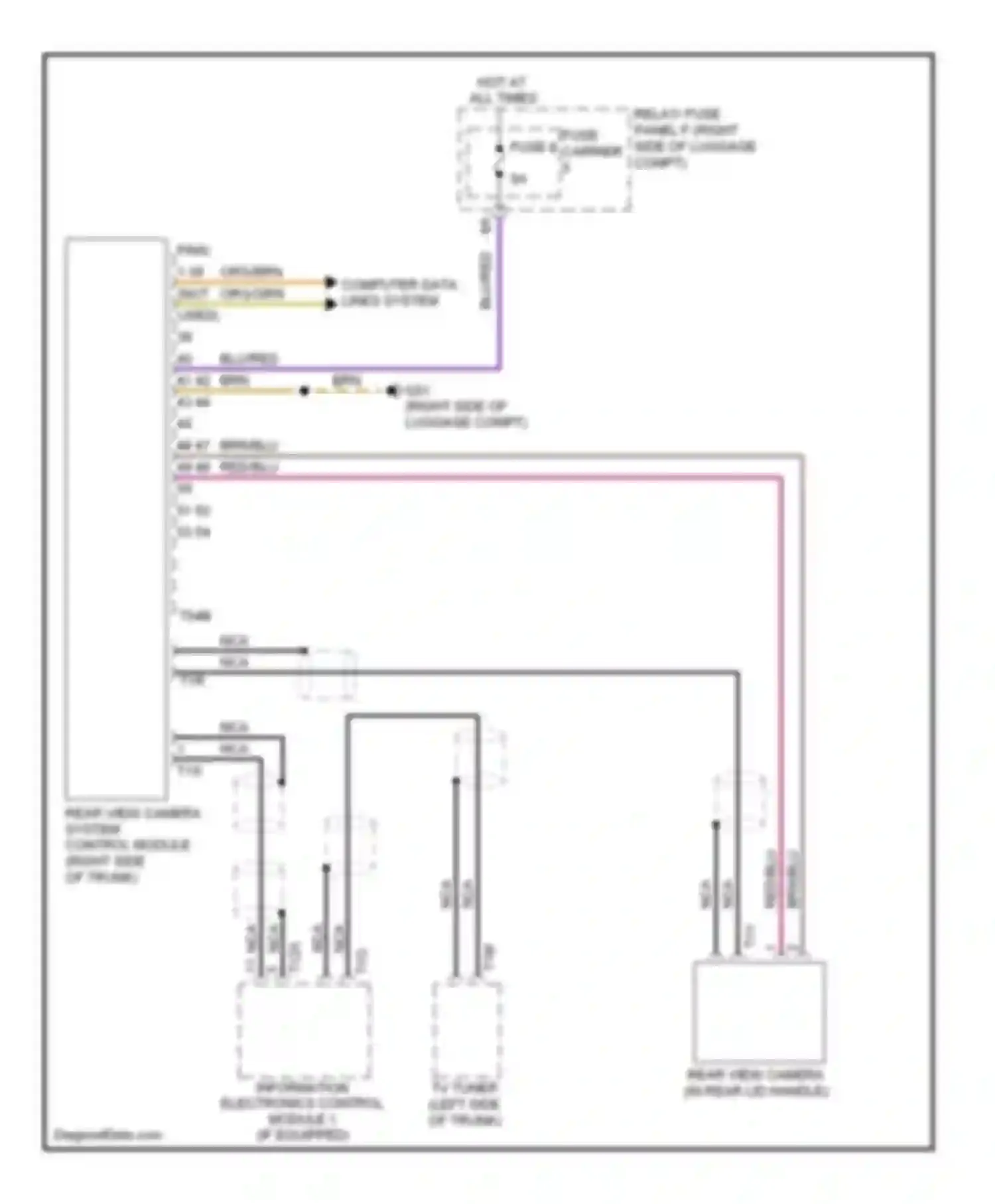 Wiring diagram fuse carrier 5 fuse 6 for Audi A4 B8 facelift (2011-2015)