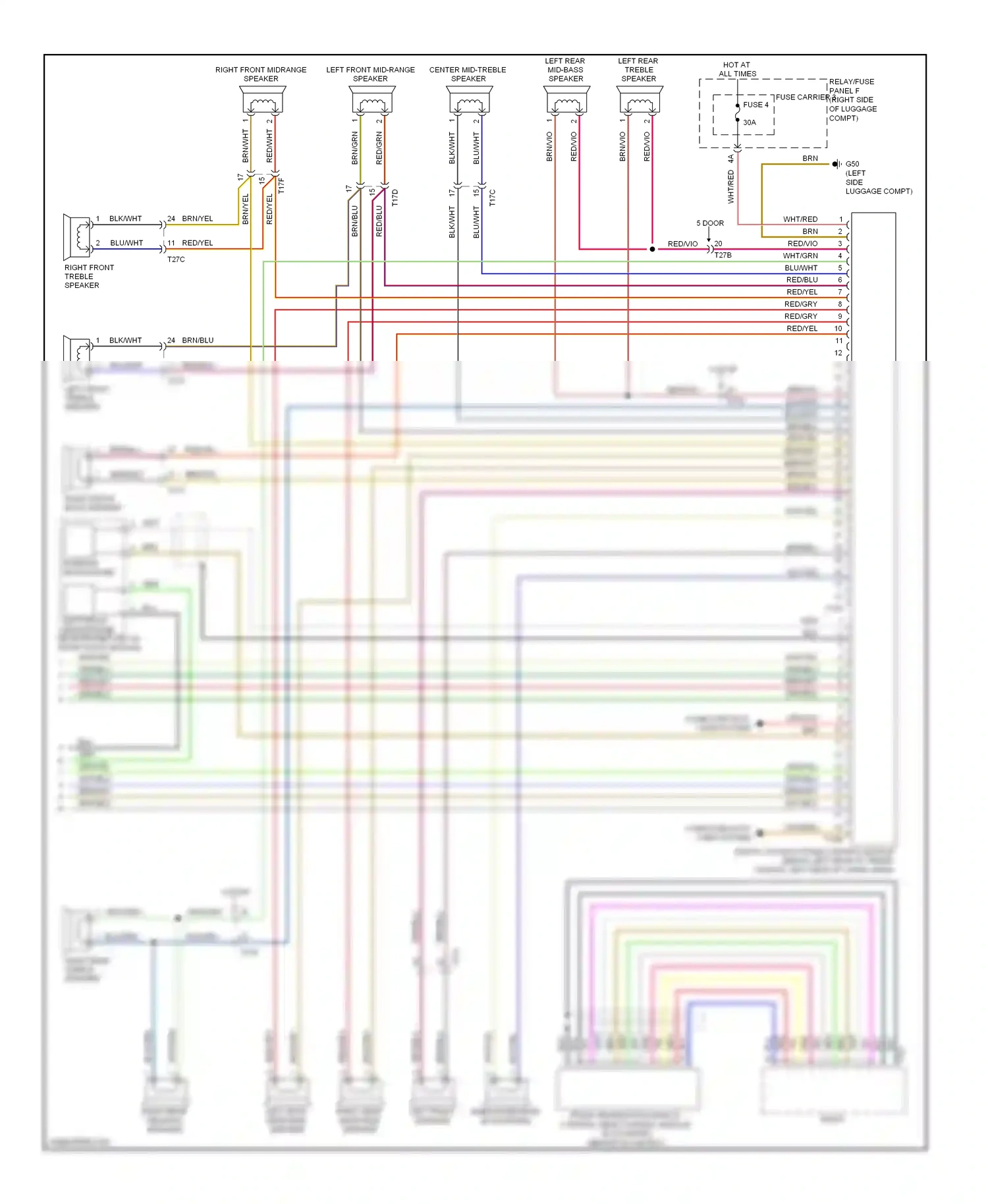 Wiring diagram red/wht for Audi A4 B8 facelift (2011-2015) (38 of 43)