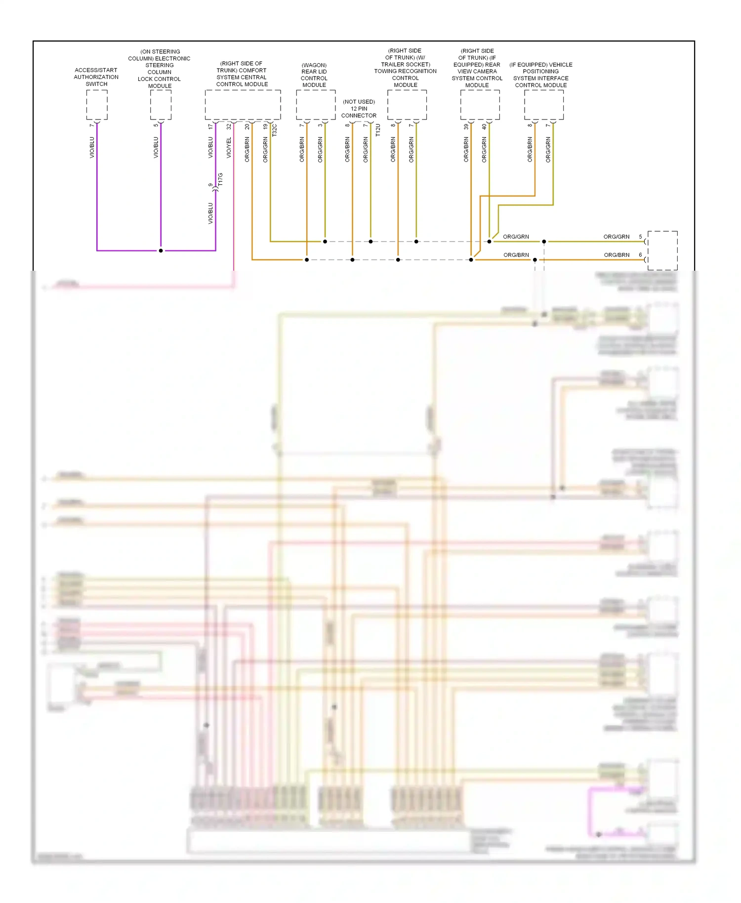 Wiring diagram steering column electronic systems control module (on steering column, for Audi A4 B8 facelift (2011-2015) (1 of 1)