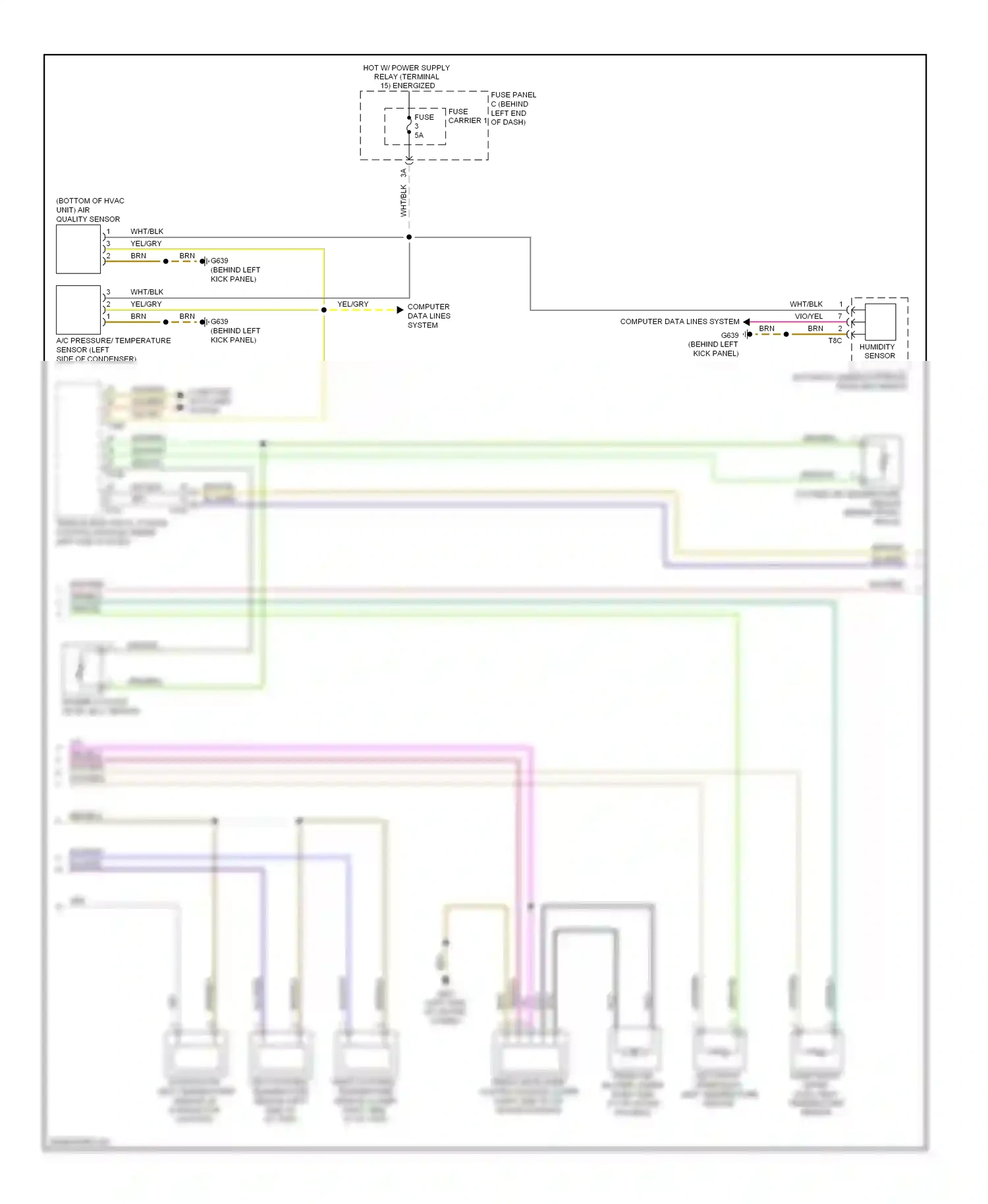 Audi A4 B8 facelift (2011-2015) vehicle electrical system control module (under left side of dash) wiring diagram  (2 of 26)
